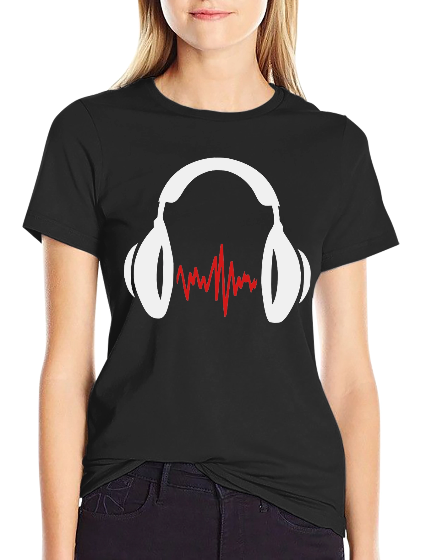 Headphones & Waves Graphic T-Shirt