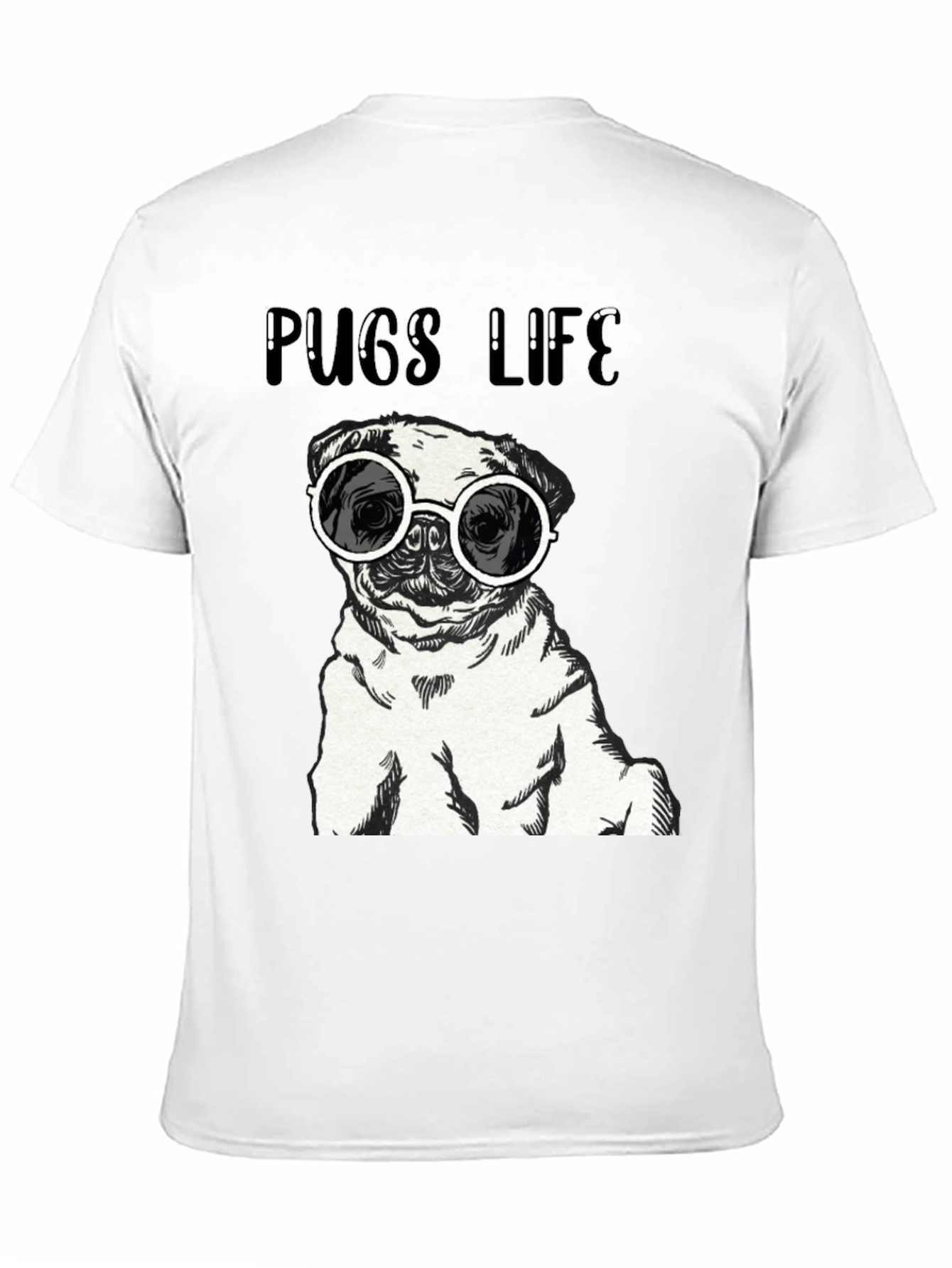 Pugs Life Graphic Tee - Cool Pug with Sunglasses