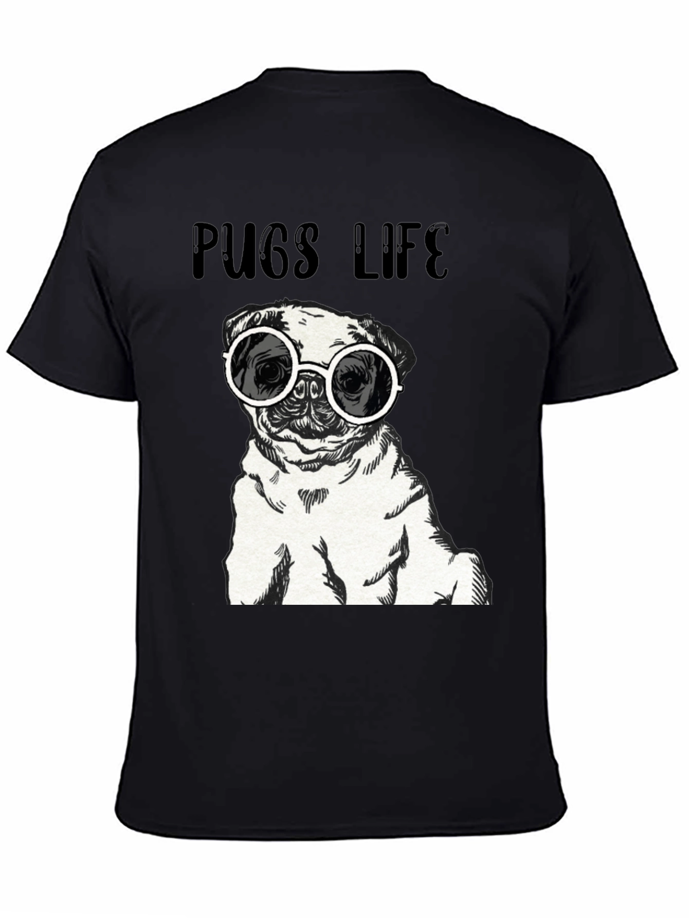 Pugs Life Graphic Tee - Cool Pug with Sunglasses