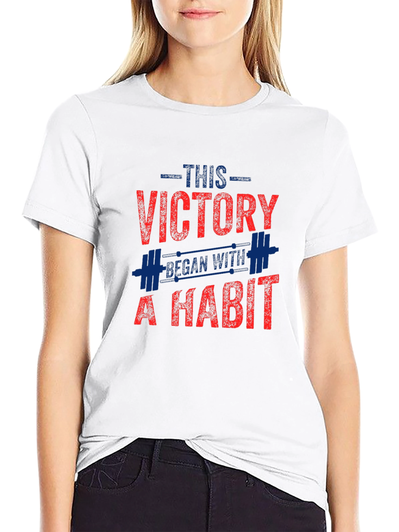 Victory Habit Graphic Tee - Fitness Motivation