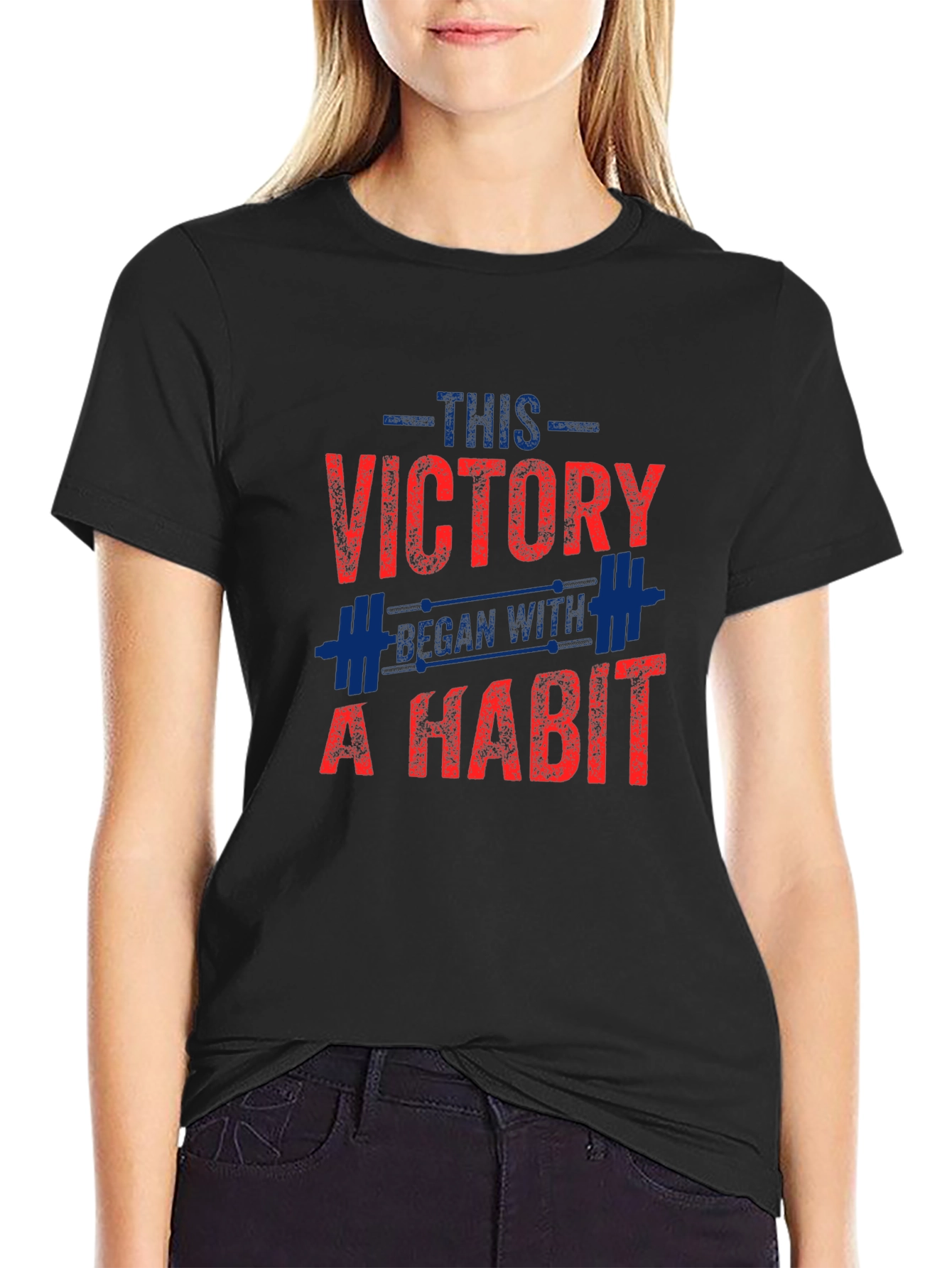 Victory Habit Graphic Tee - Fitness Motivation