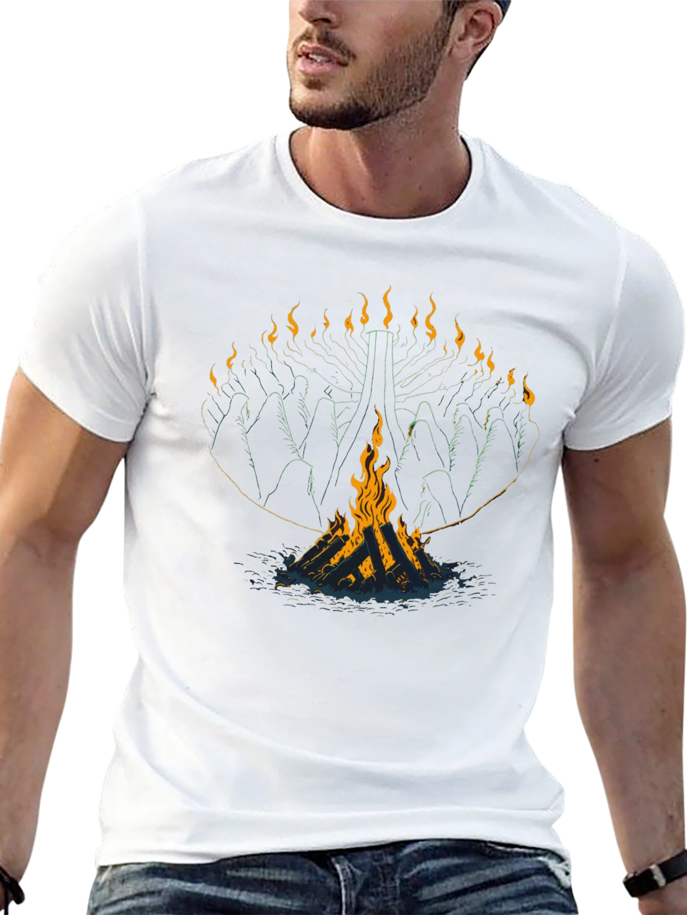 Mystic Fire T-Shirt: Unique Graphic Tee