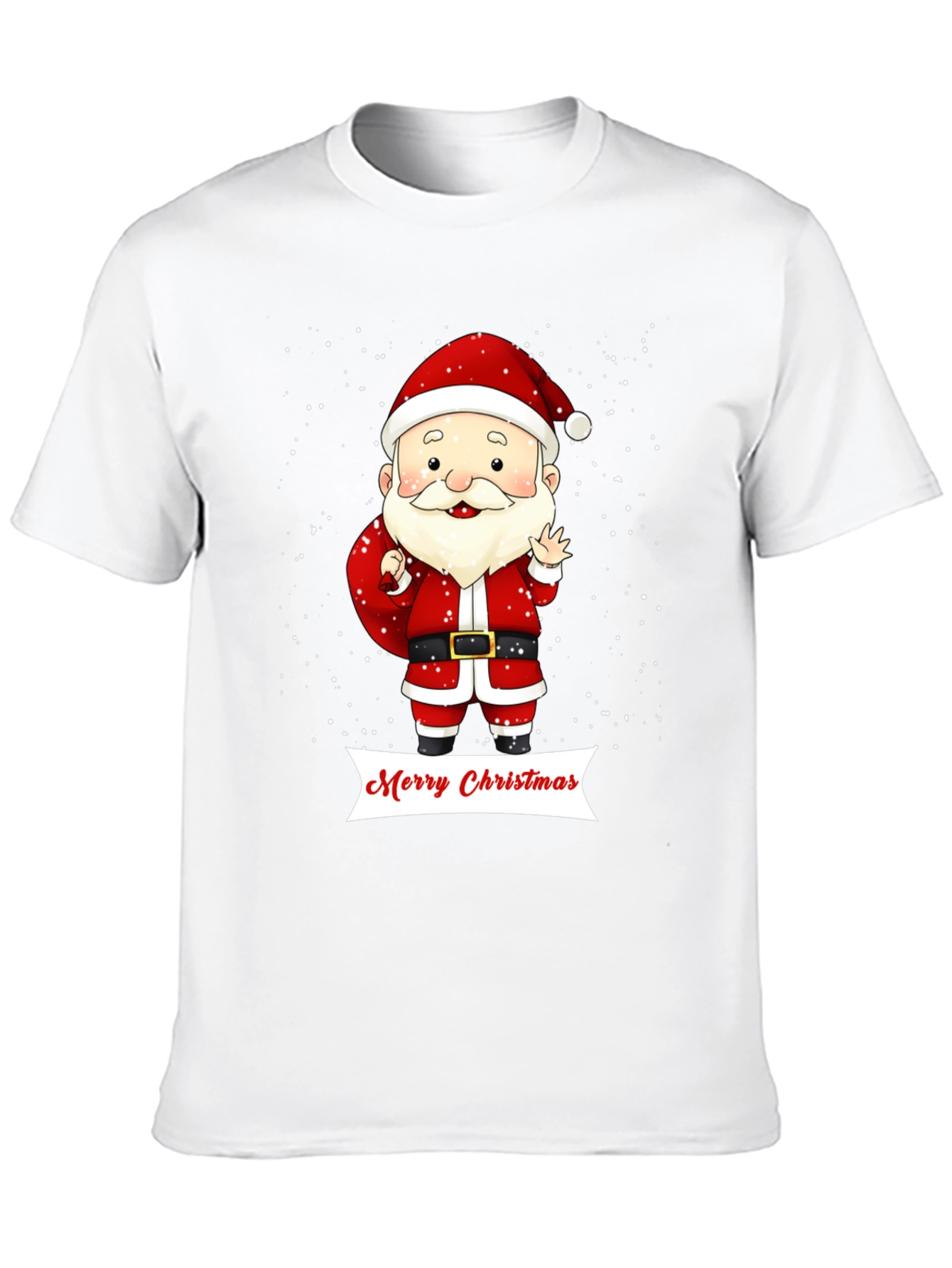 Festive Santa Merry Christmas Graphic Tee