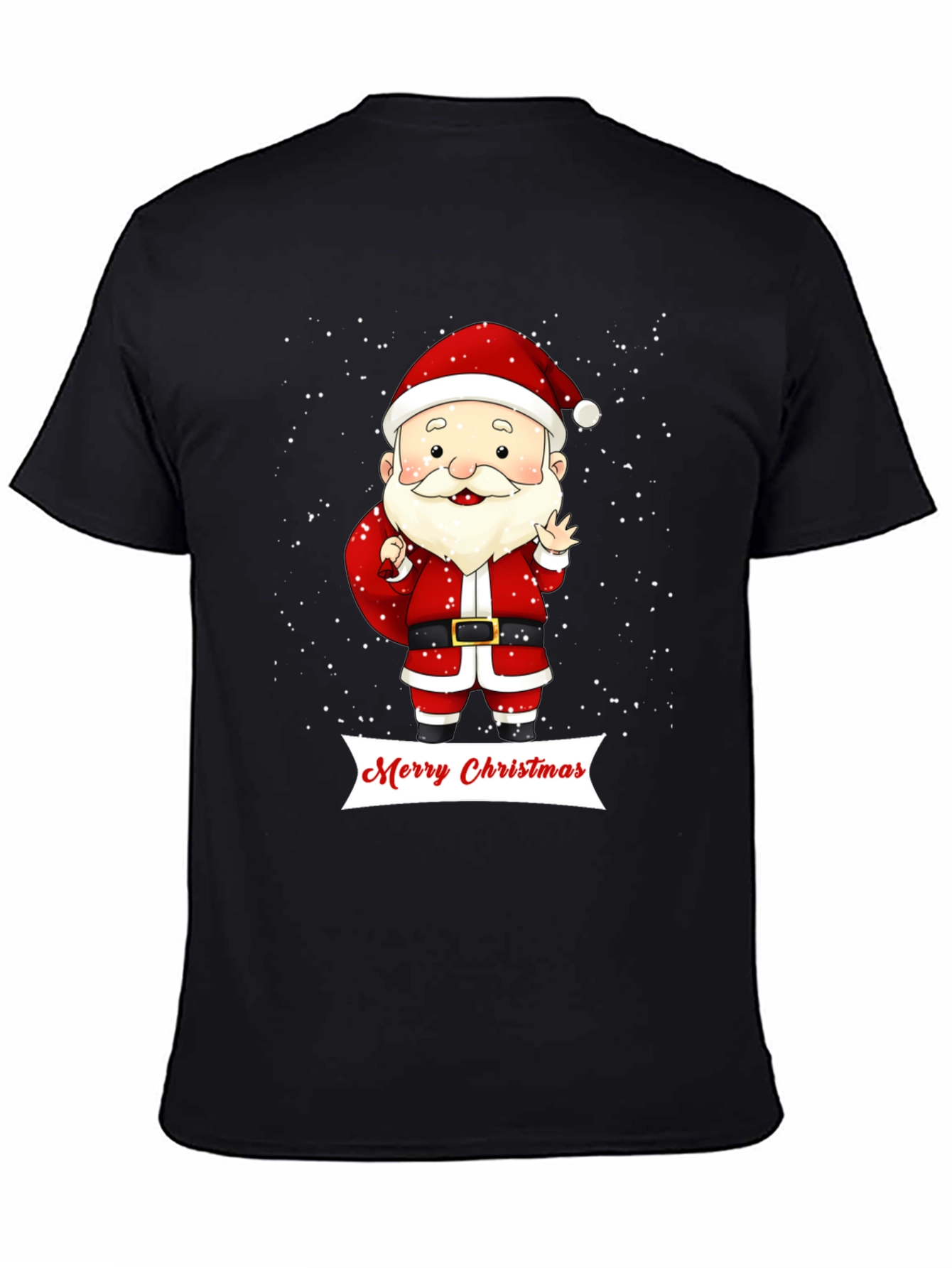 Festive Santa Merry Christmas Graphic Tee