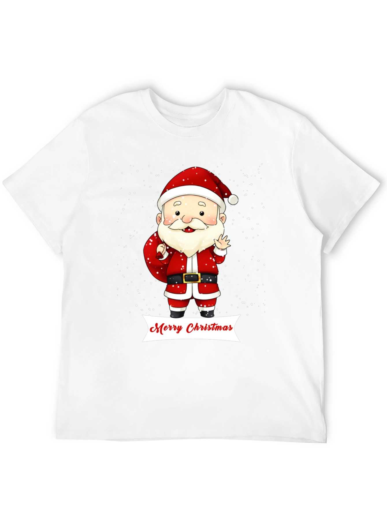Festive Santa Merry Christmas Graphic Tee