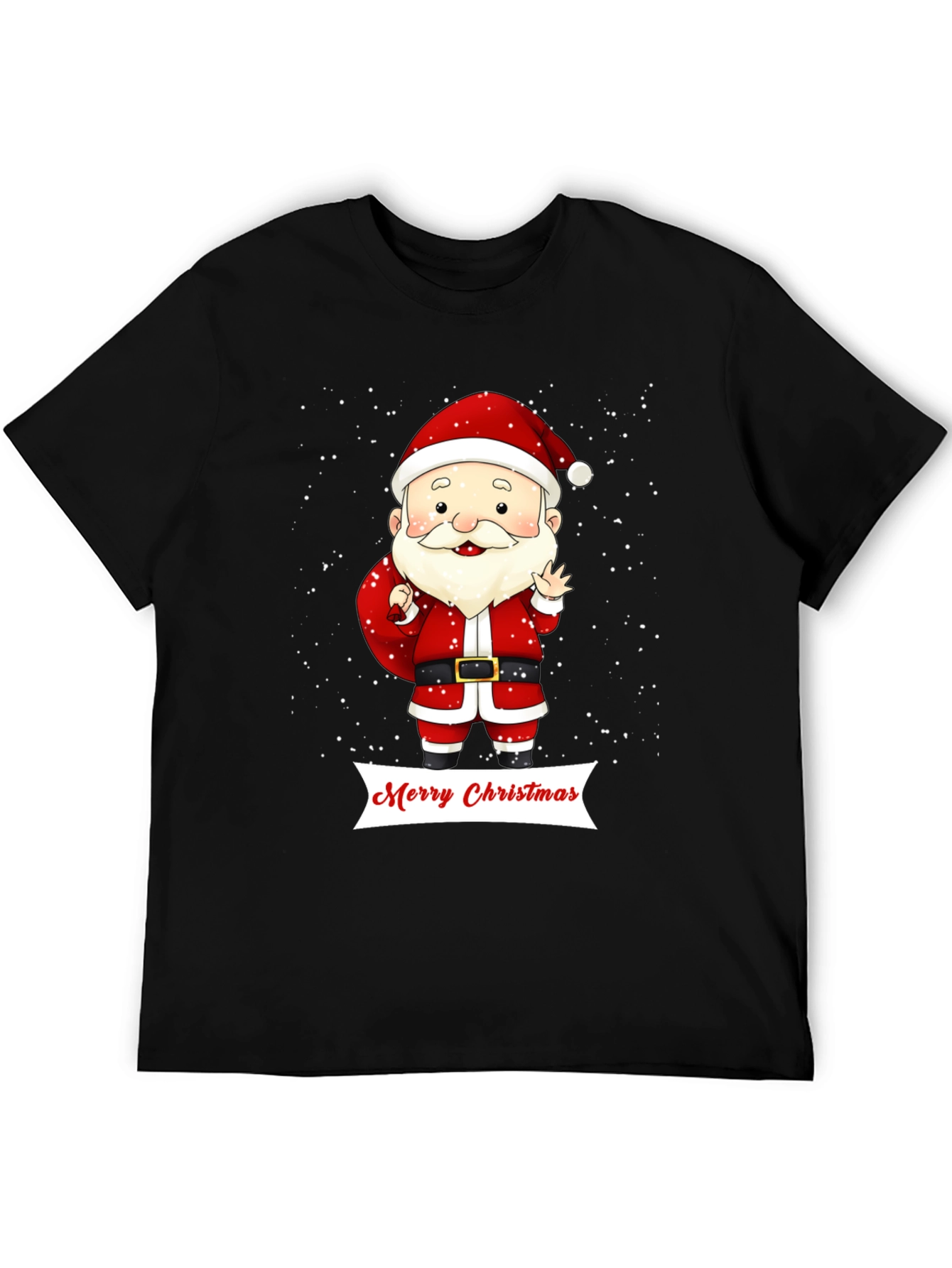 Festive Santa Merry Christmas Graphic Tee