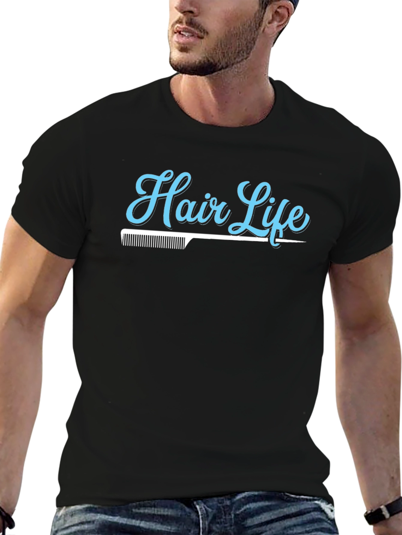 Hair Life Tee - Stylish Barber T-Shirt