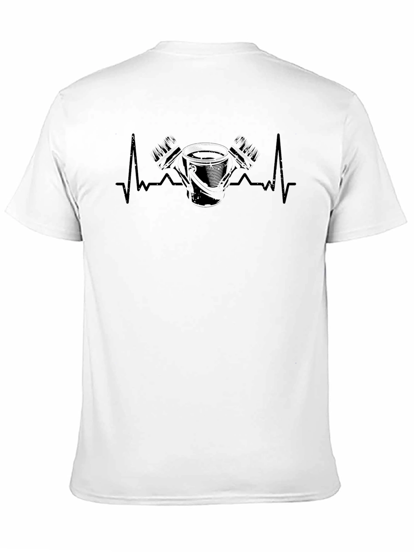 Painter Heartbeat T-Shirt - Artistic Crew Neck Tee
