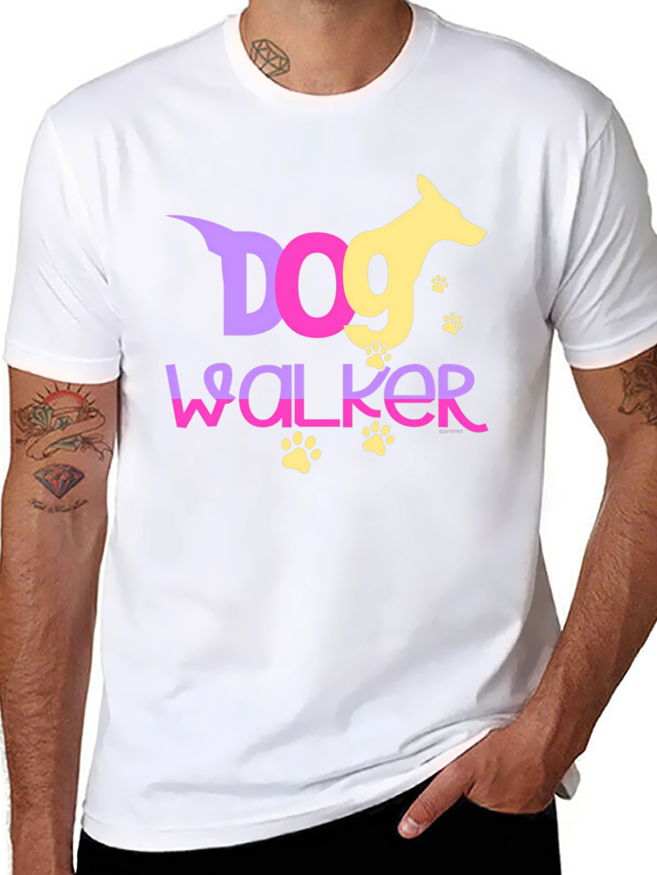 Dog Walker T-Shirt - Fun Graphic Tee