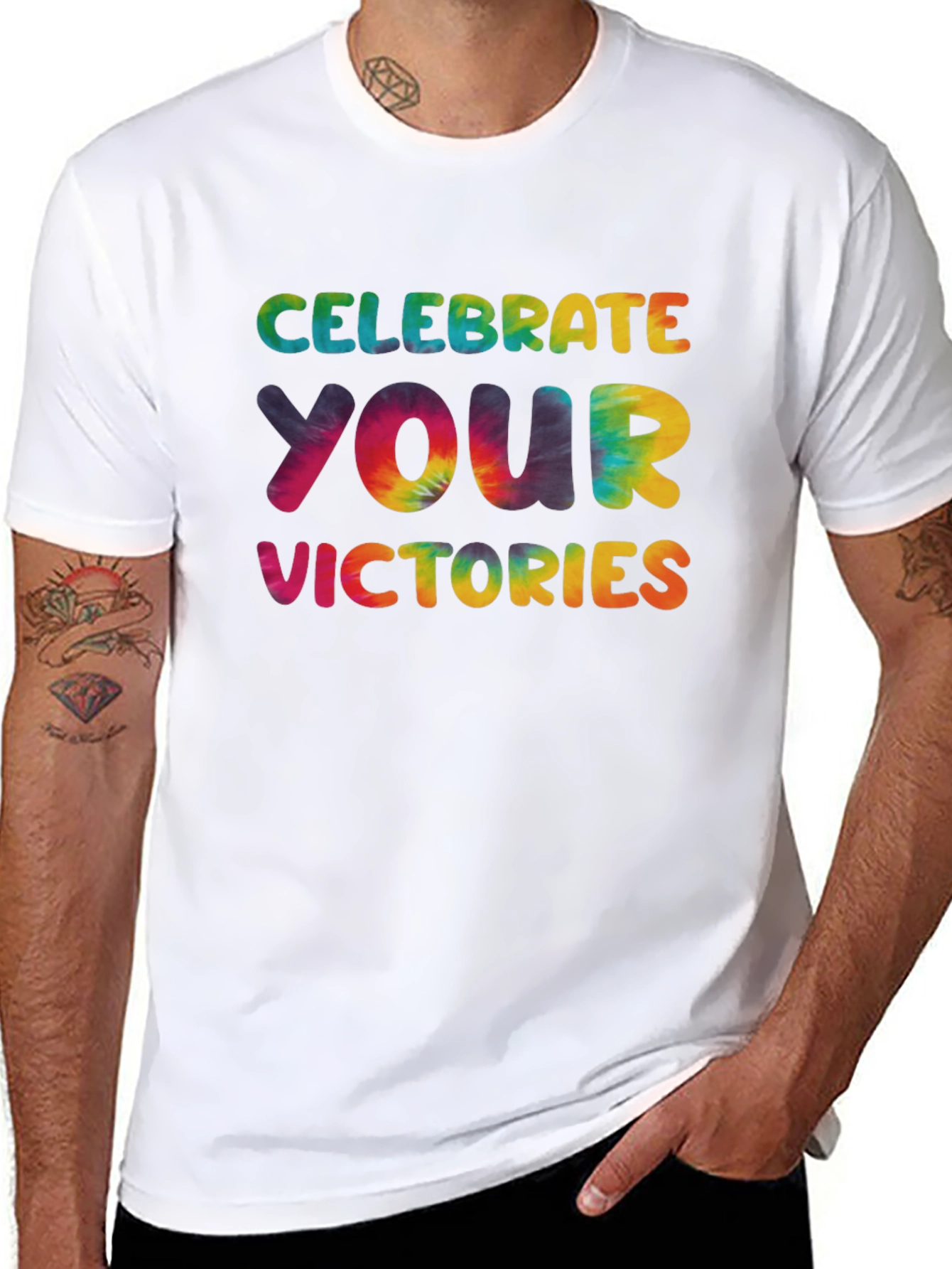 Celebrate Your Victories Tie-Dye Graphic Tee