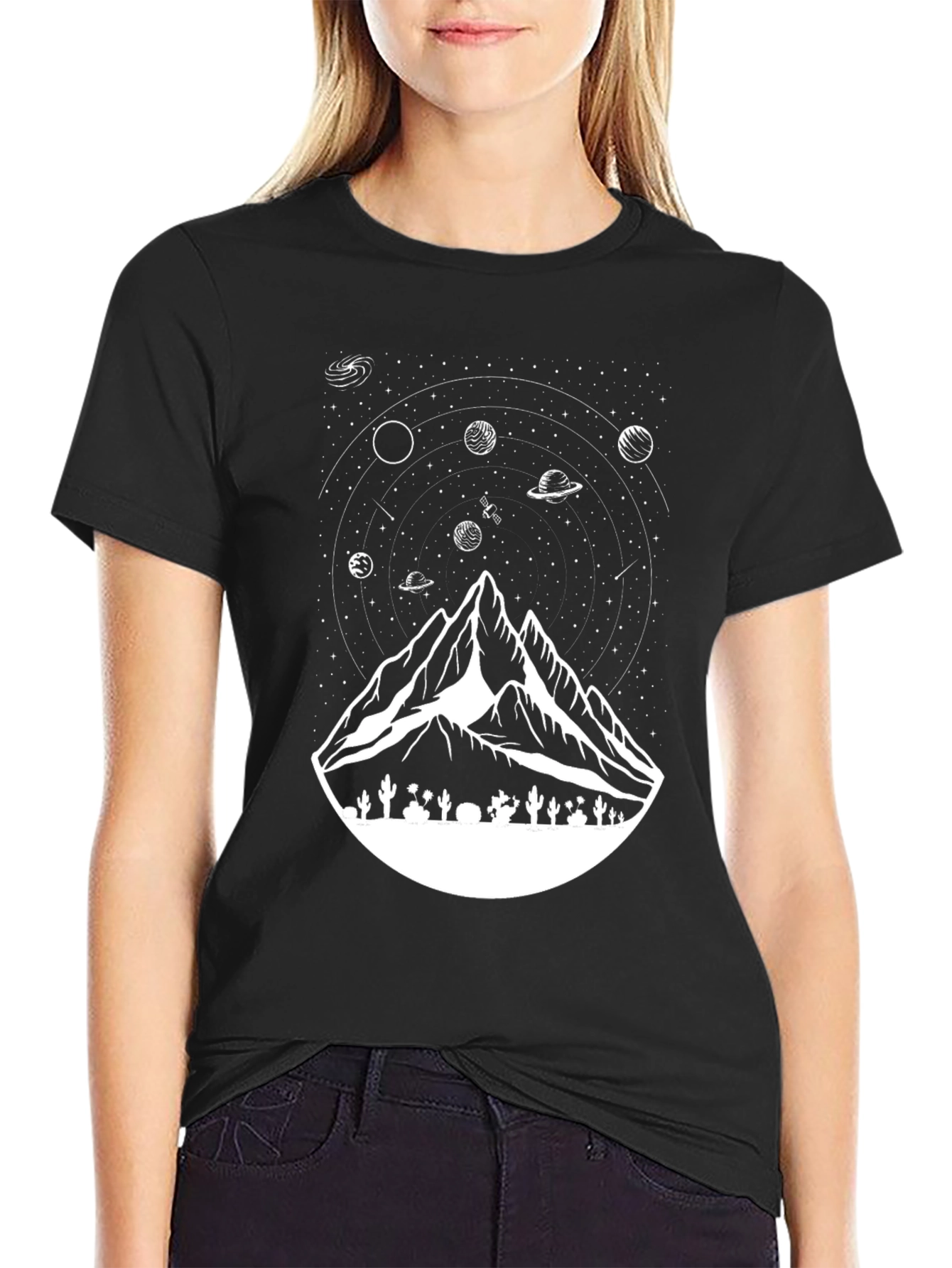 Space Mountain Black Tee