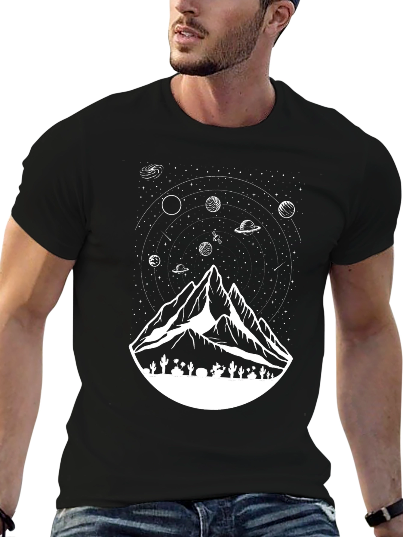 Space Mountain Black Tee