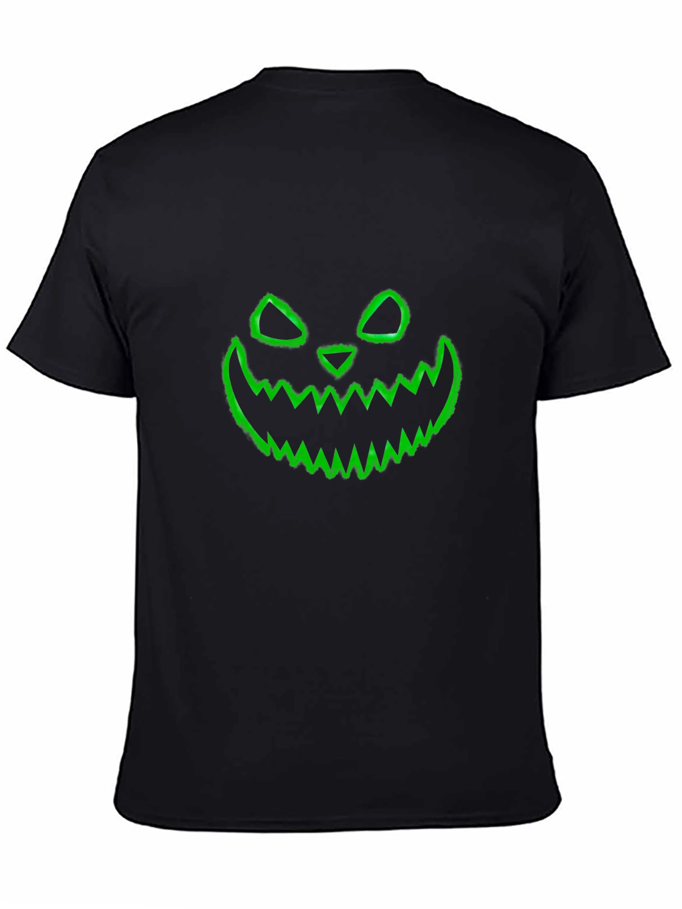 Halloween Pumpkin Face Graphic Black T-Shirt