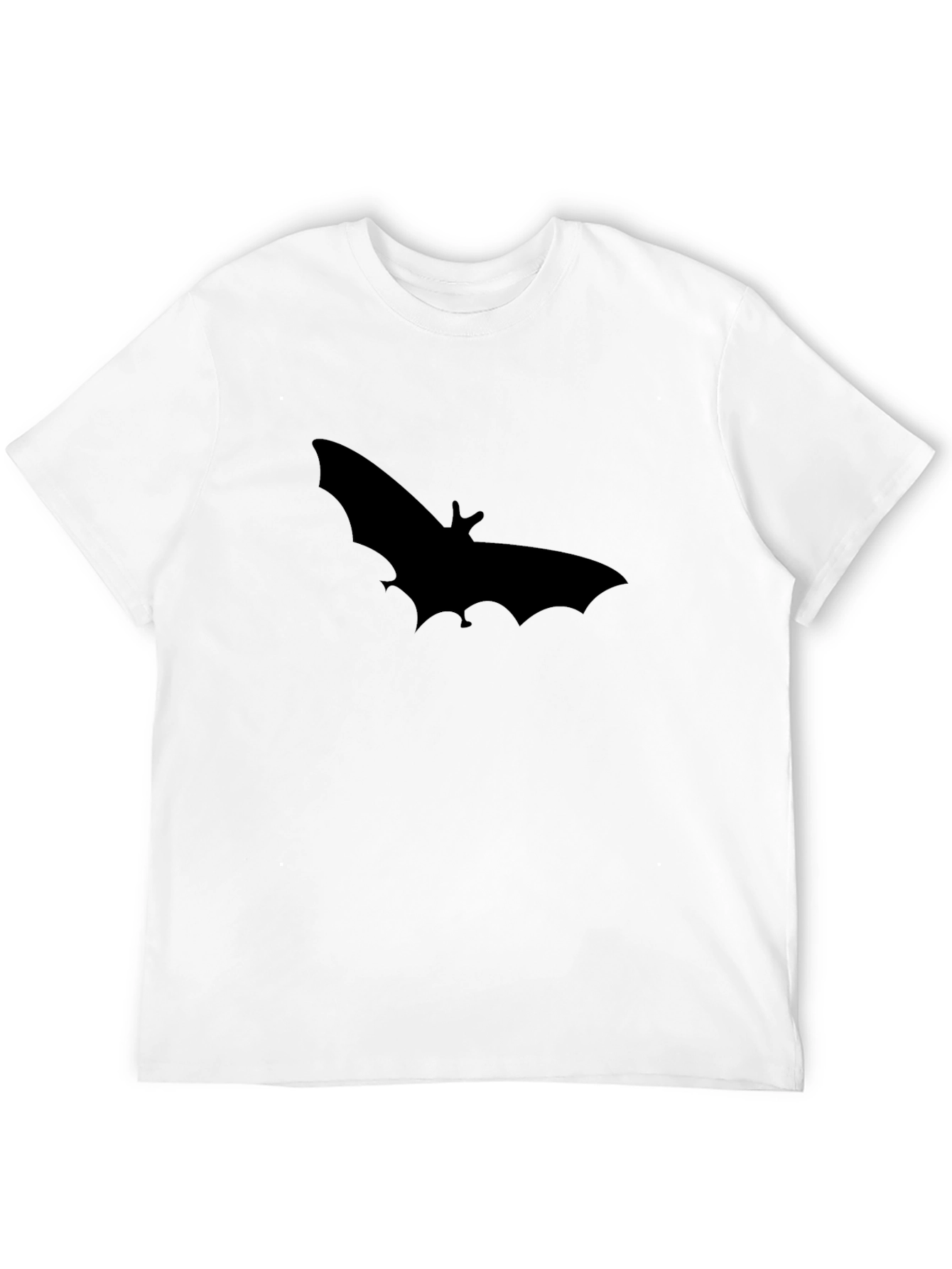 Bat Silhouette Graphic Black T-Shirt