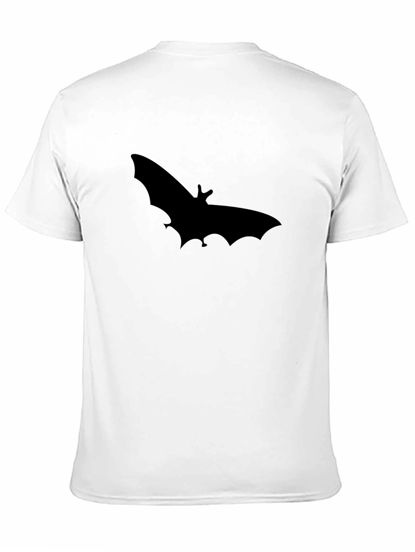 Bat Silhouette Graphic Black T-Shirt