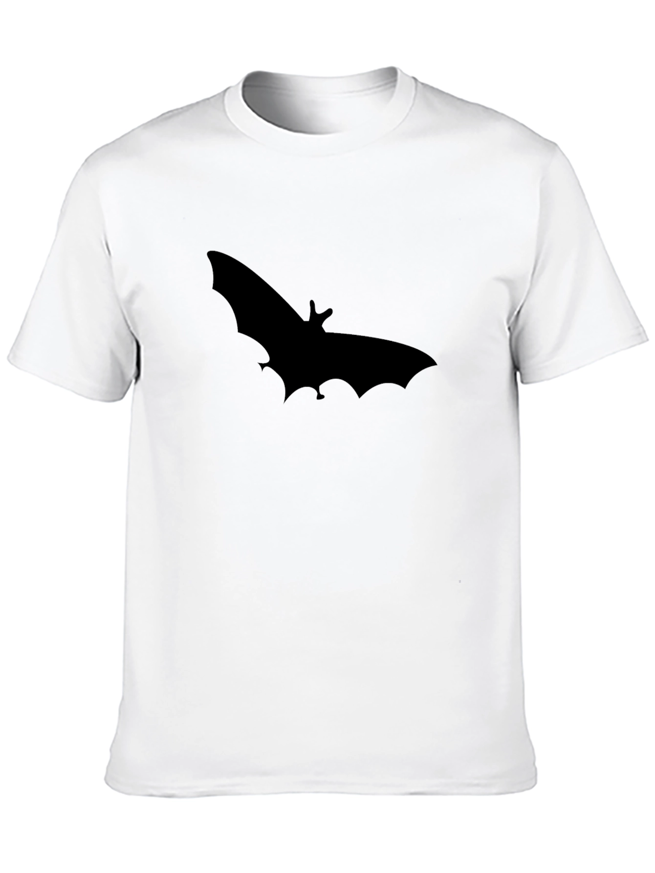 Bat Silhouette Graphic Black T-Shirt