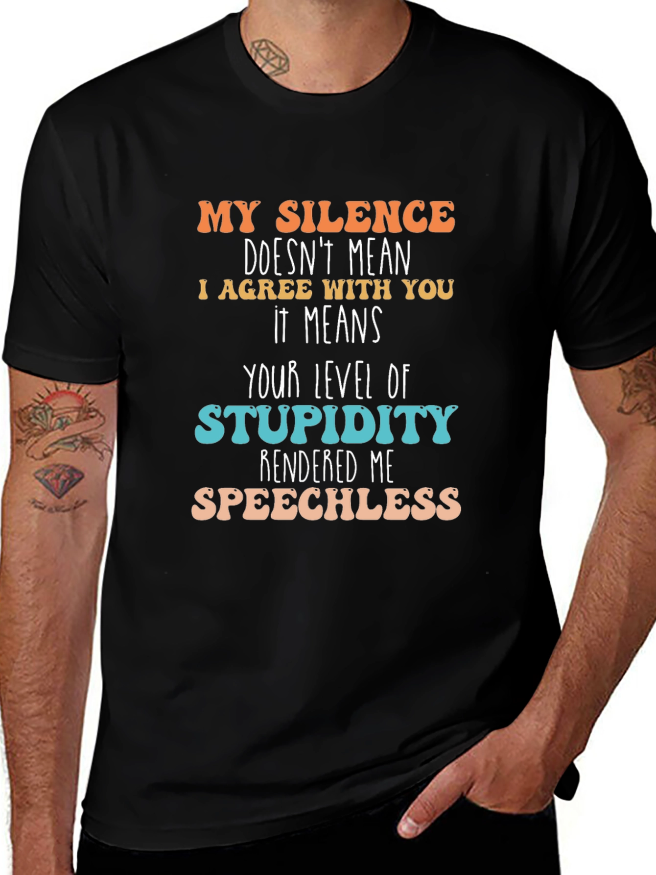 Silence Stupidity T-Shirt - Funny Sarcastic Tee