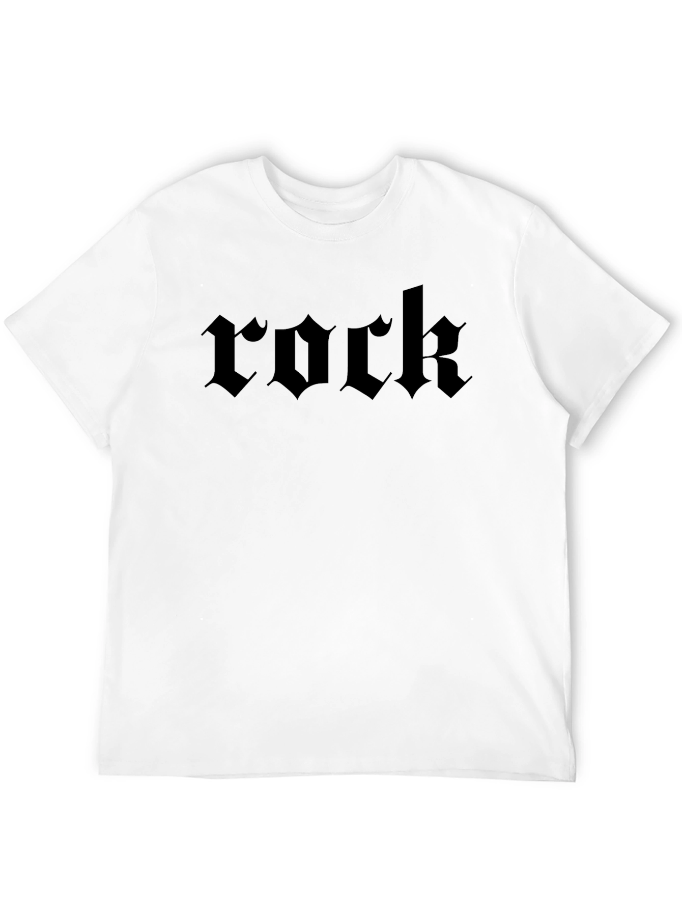 Rock Gothic Text Black T-Shirt