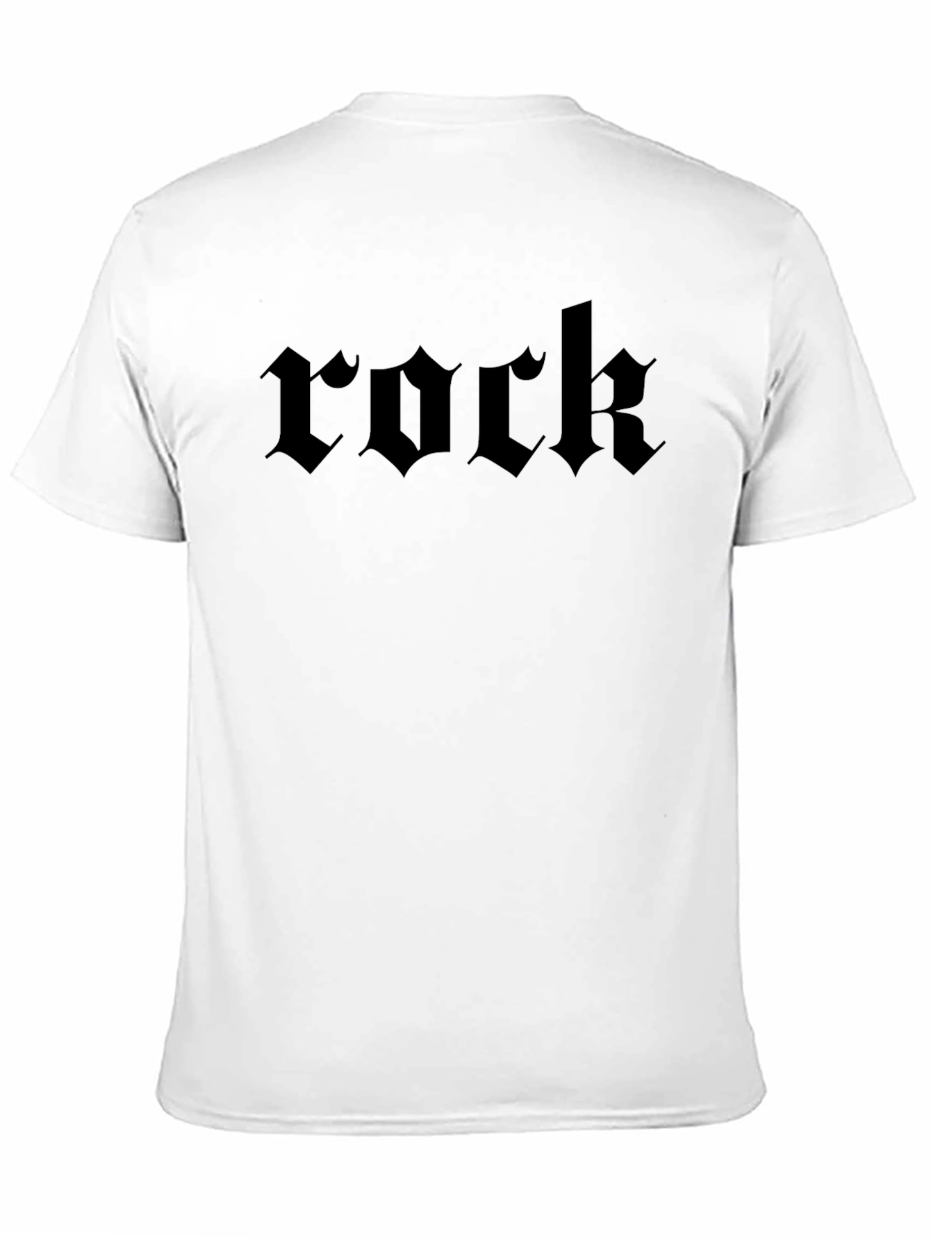 Rock Gothic Text Black T-Shirt