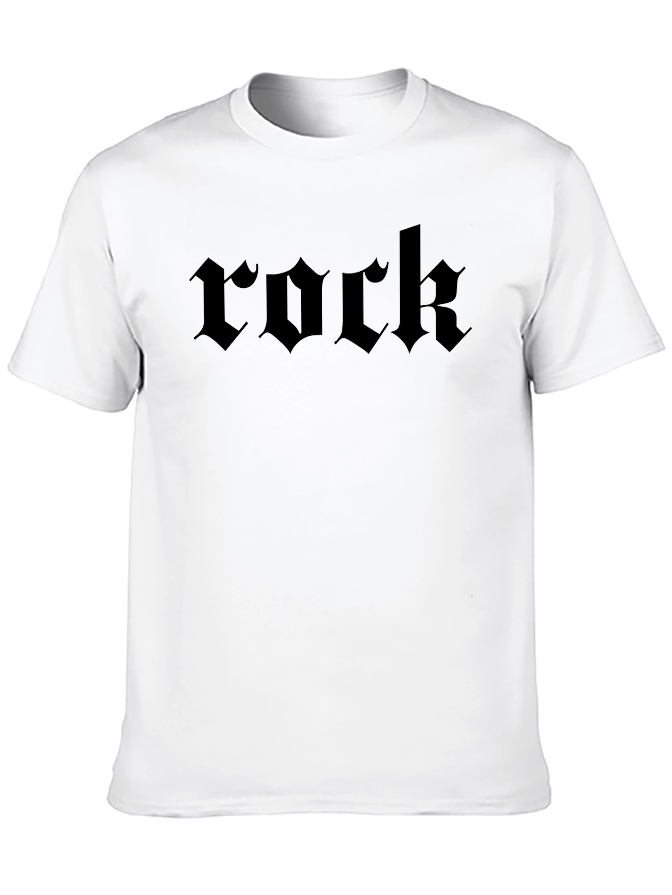 Rock Gothic Text Black T-Shirt