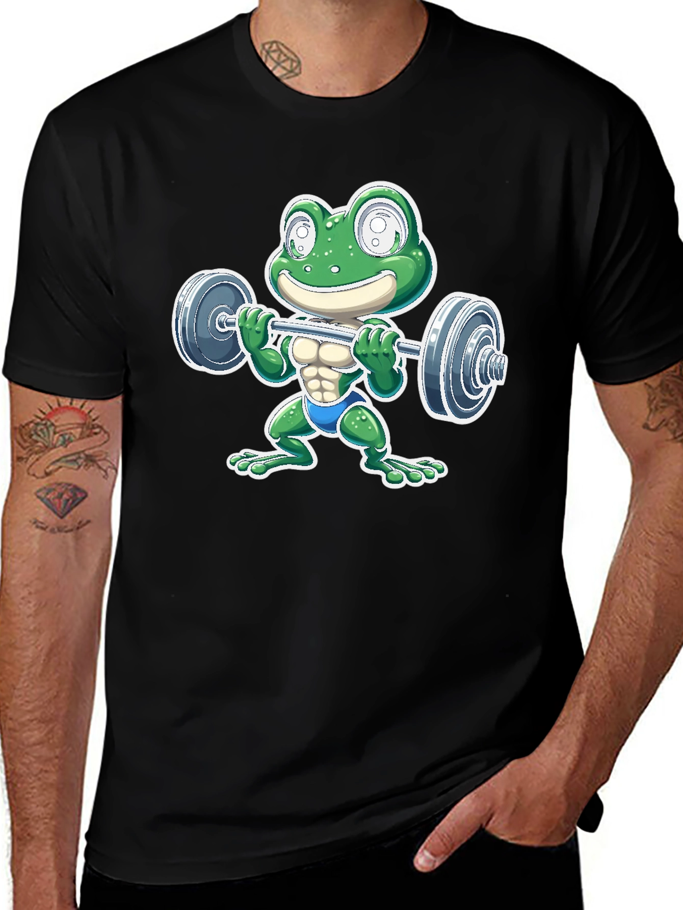 Frog Lifting Barbell T-Shirt