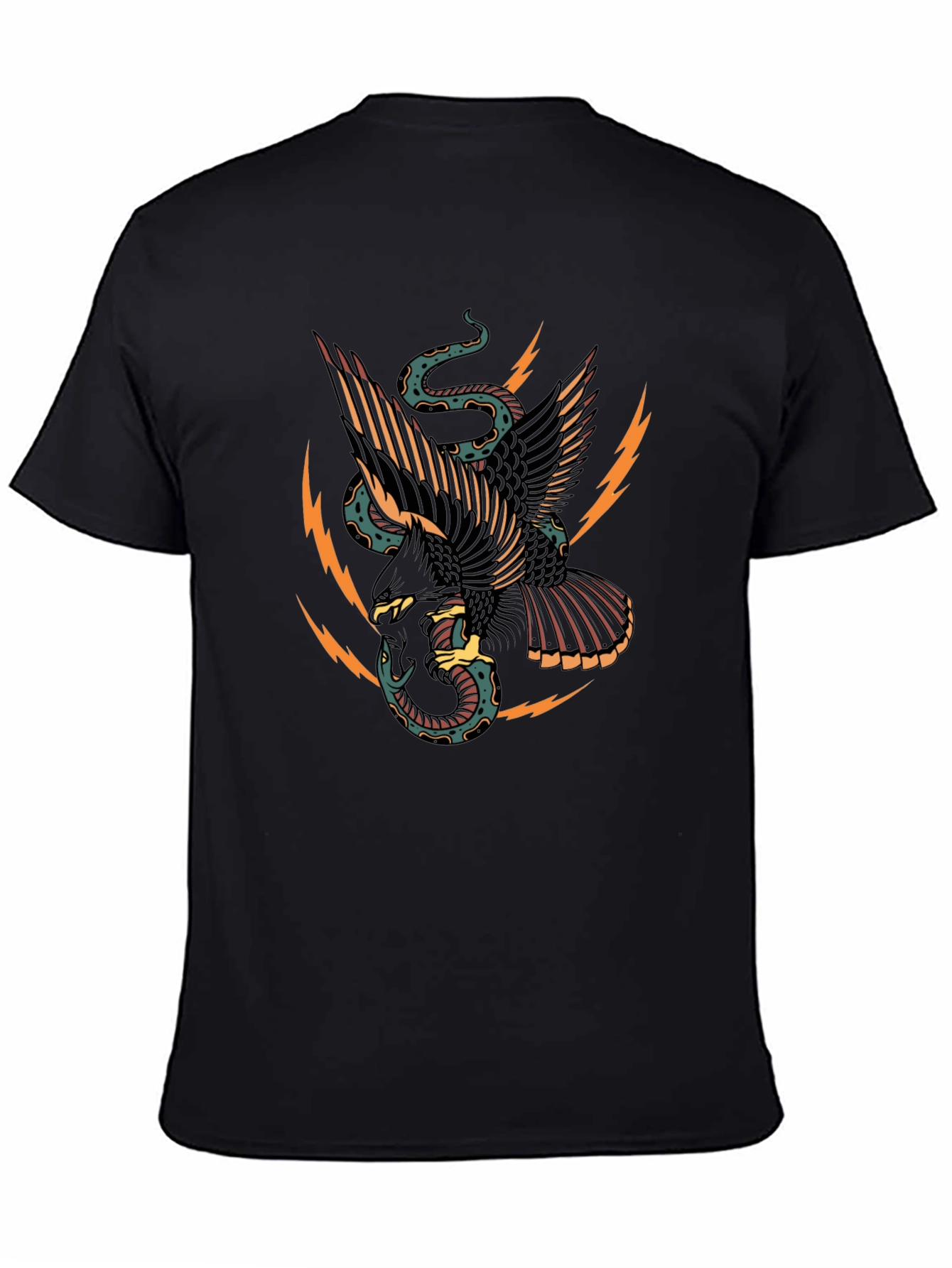 Eagle & Snake Graphic Black T-Shirt