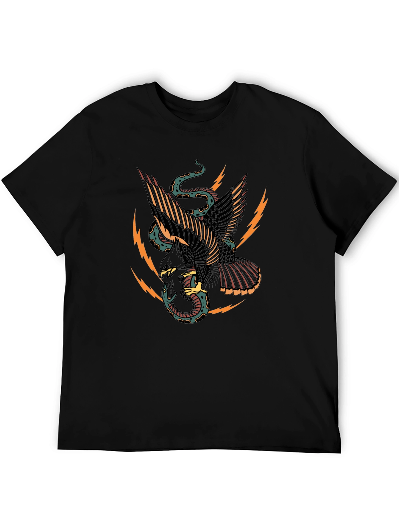 Eagle & Snake Graphic Black T-Shirt