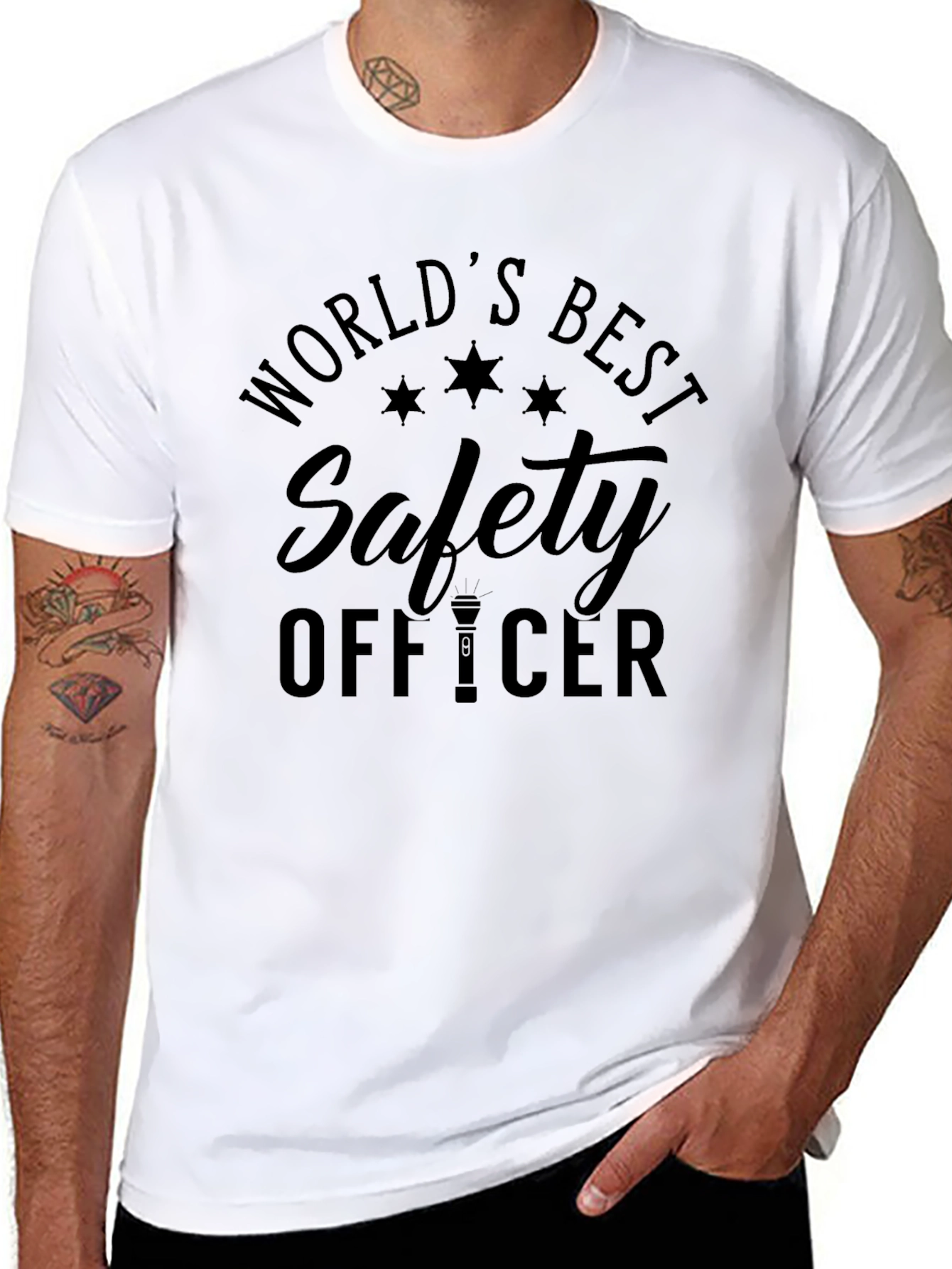 Worlds Best Safety Officer Black T-Shirt