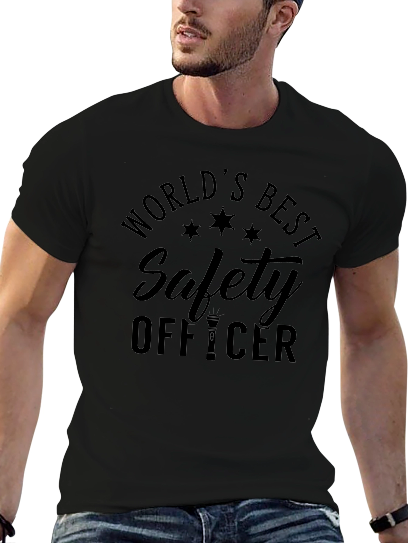 Worlds Best Safety Officer Black T-Shirt