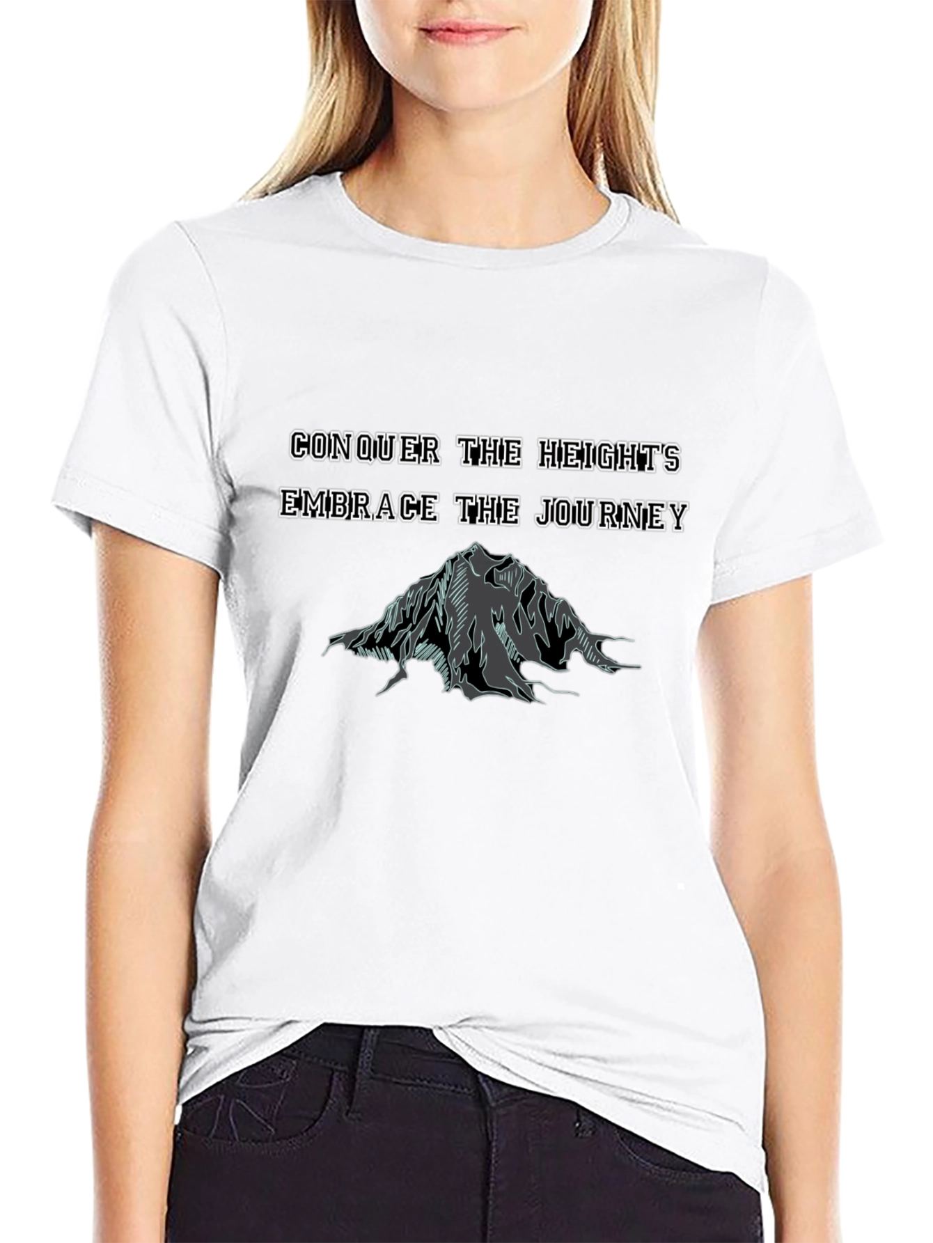 Conquer Heights Graphic Tee - Embrace the Journey