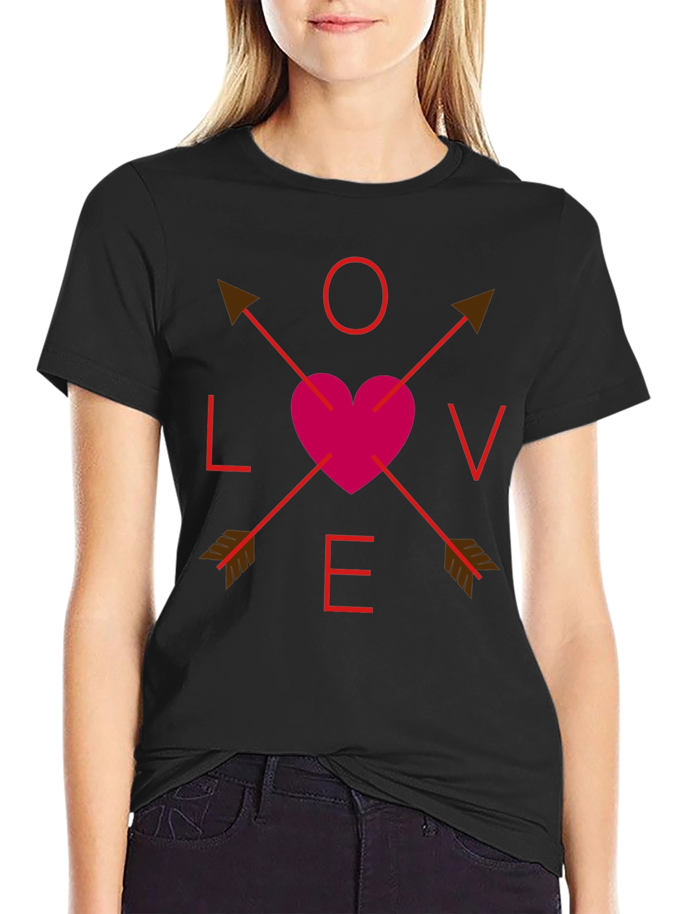 Love Arrows Heart Graphic Tee