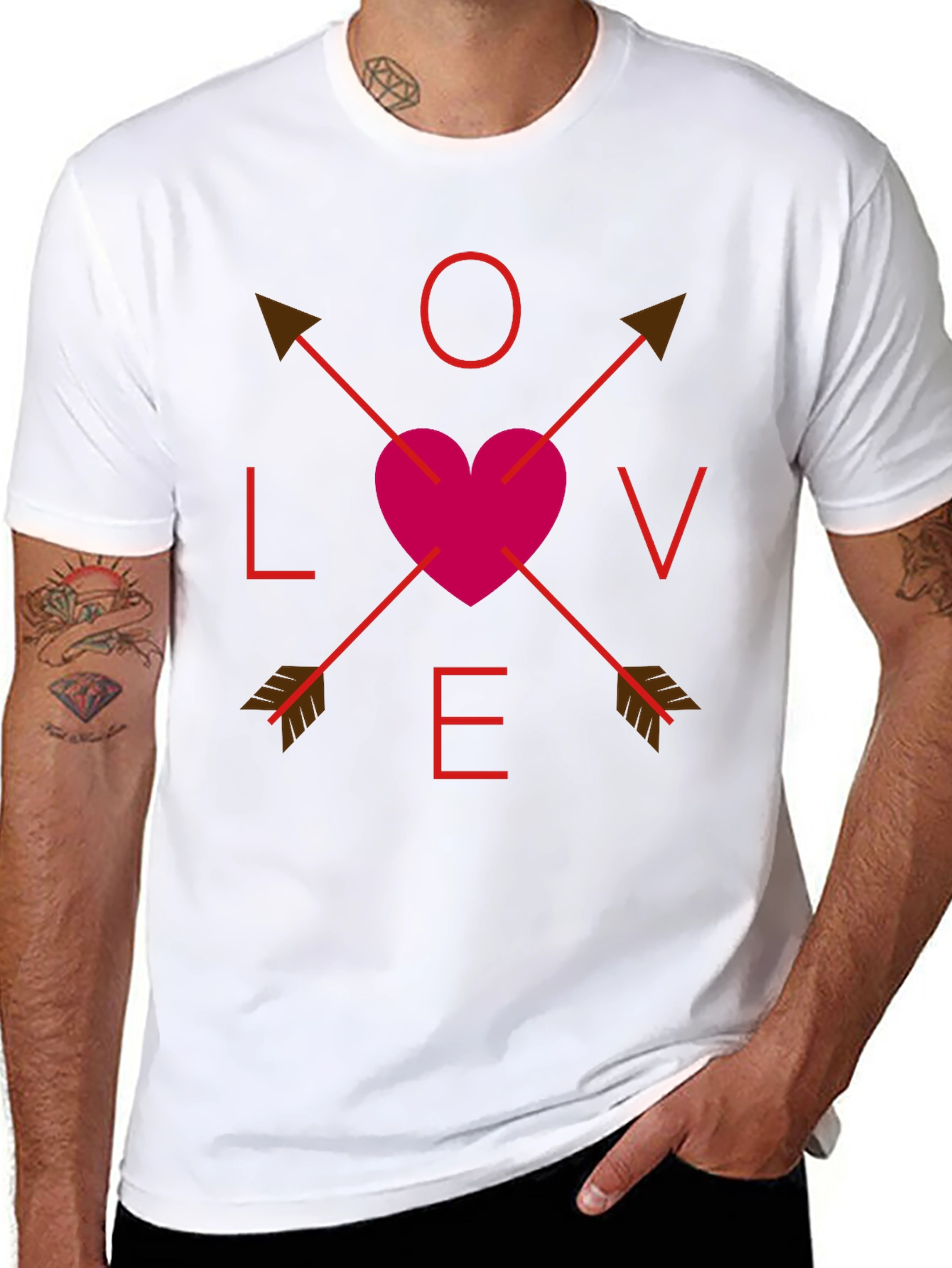 Love Arrows Heart Graphic Tee