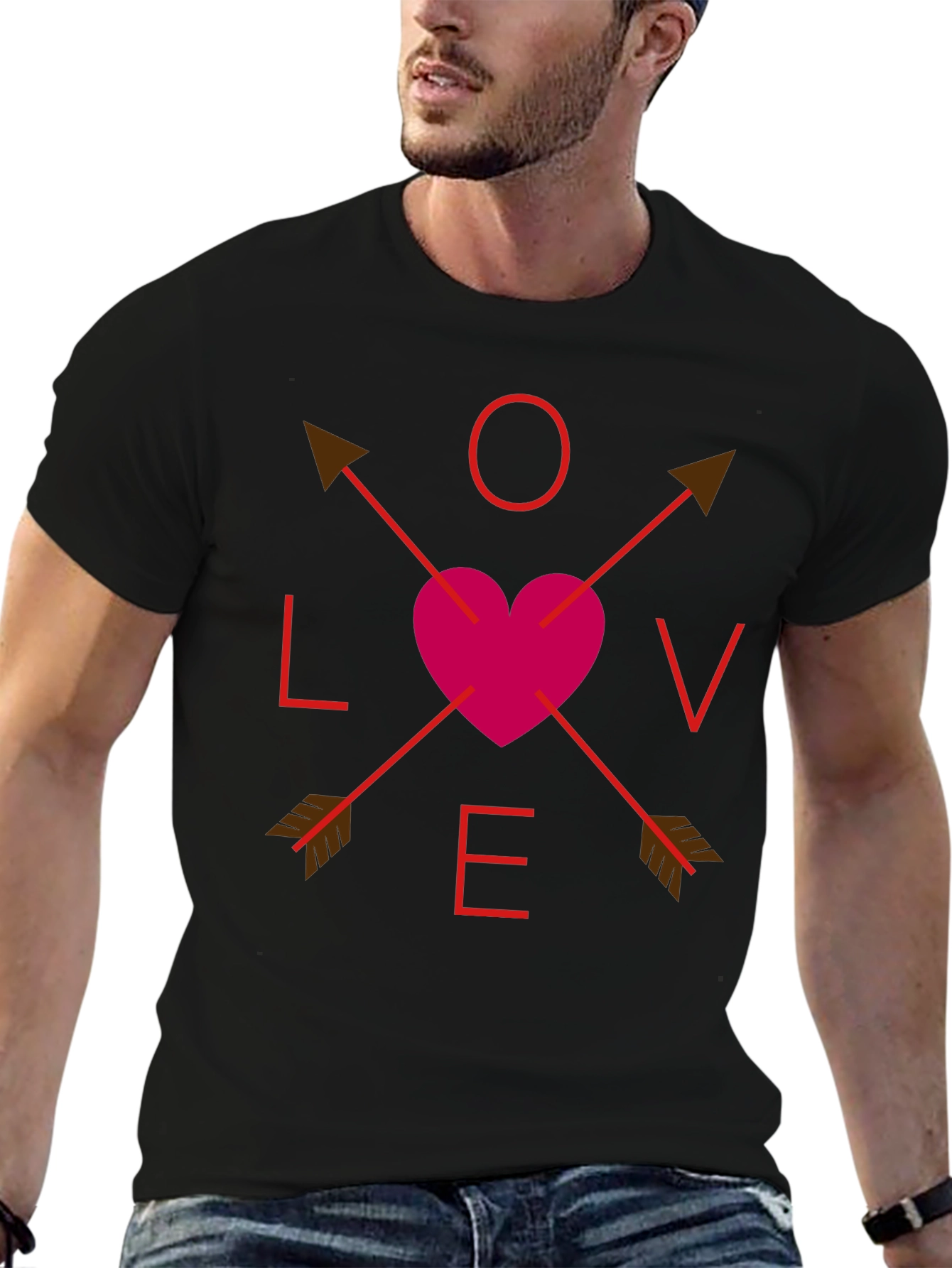 Love Arrows Heart Graphic Tee