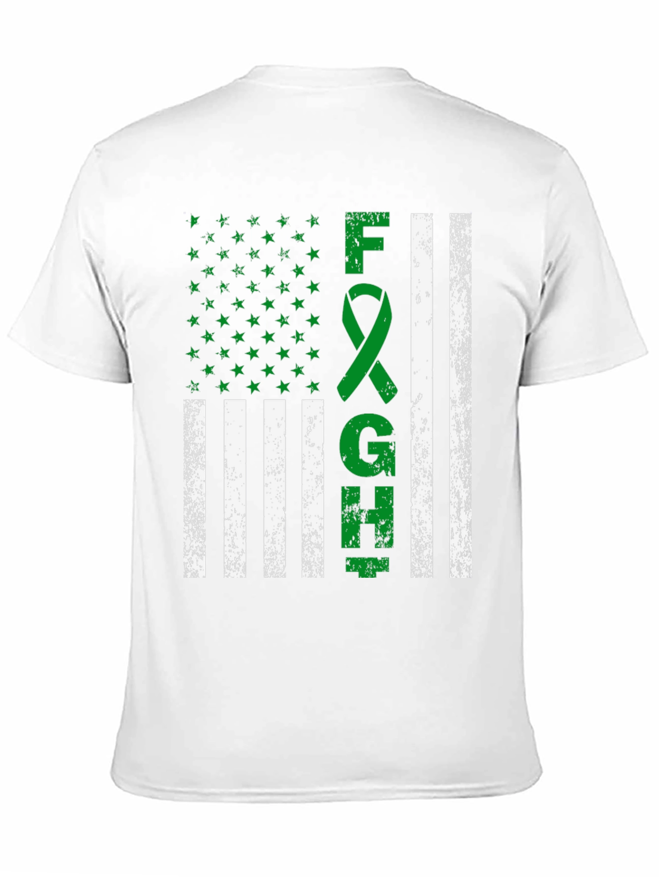 Fight American Flag Ribbon T-Shirt