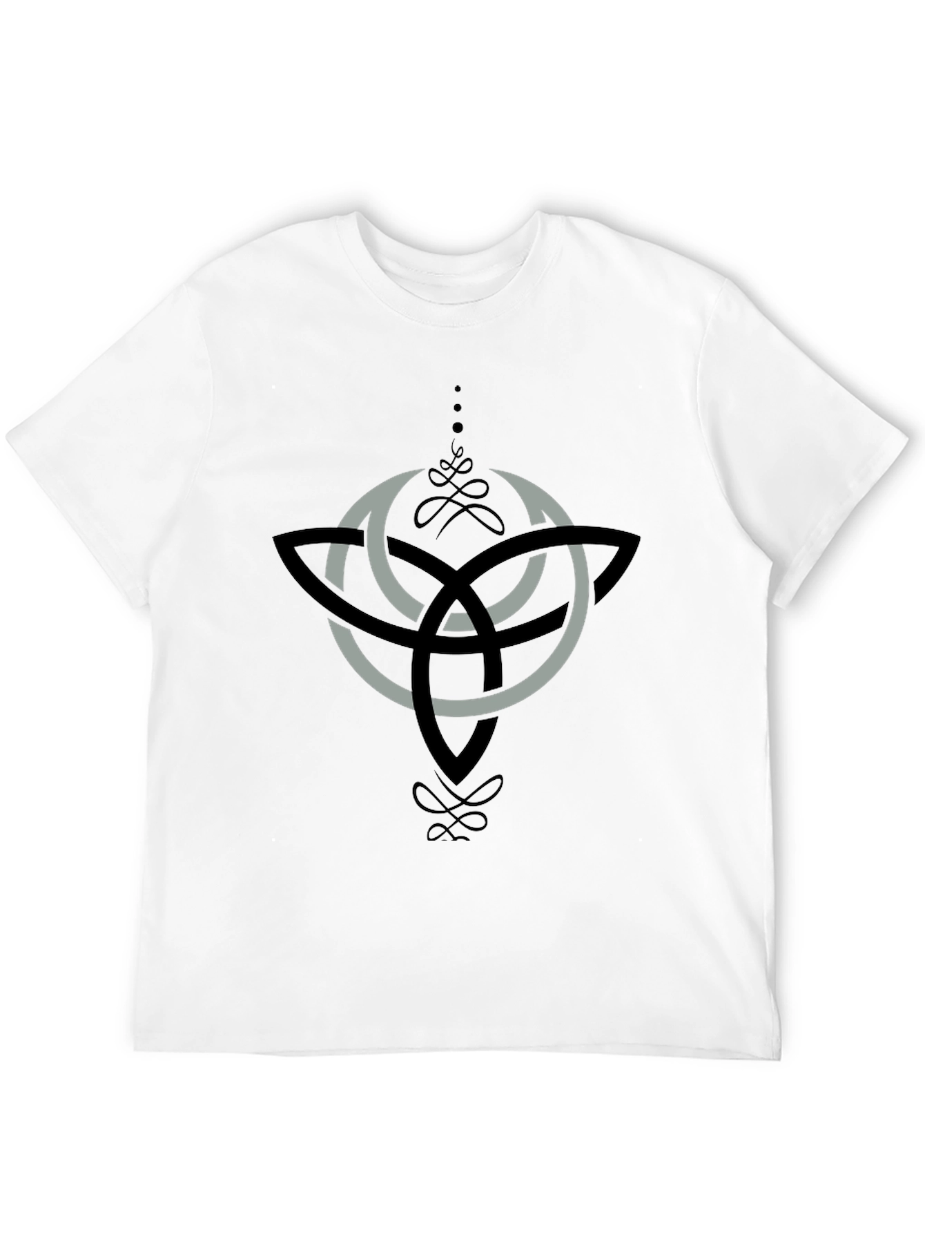 Celtic Knot Graphic T-Shirt - Black Cotton Blend