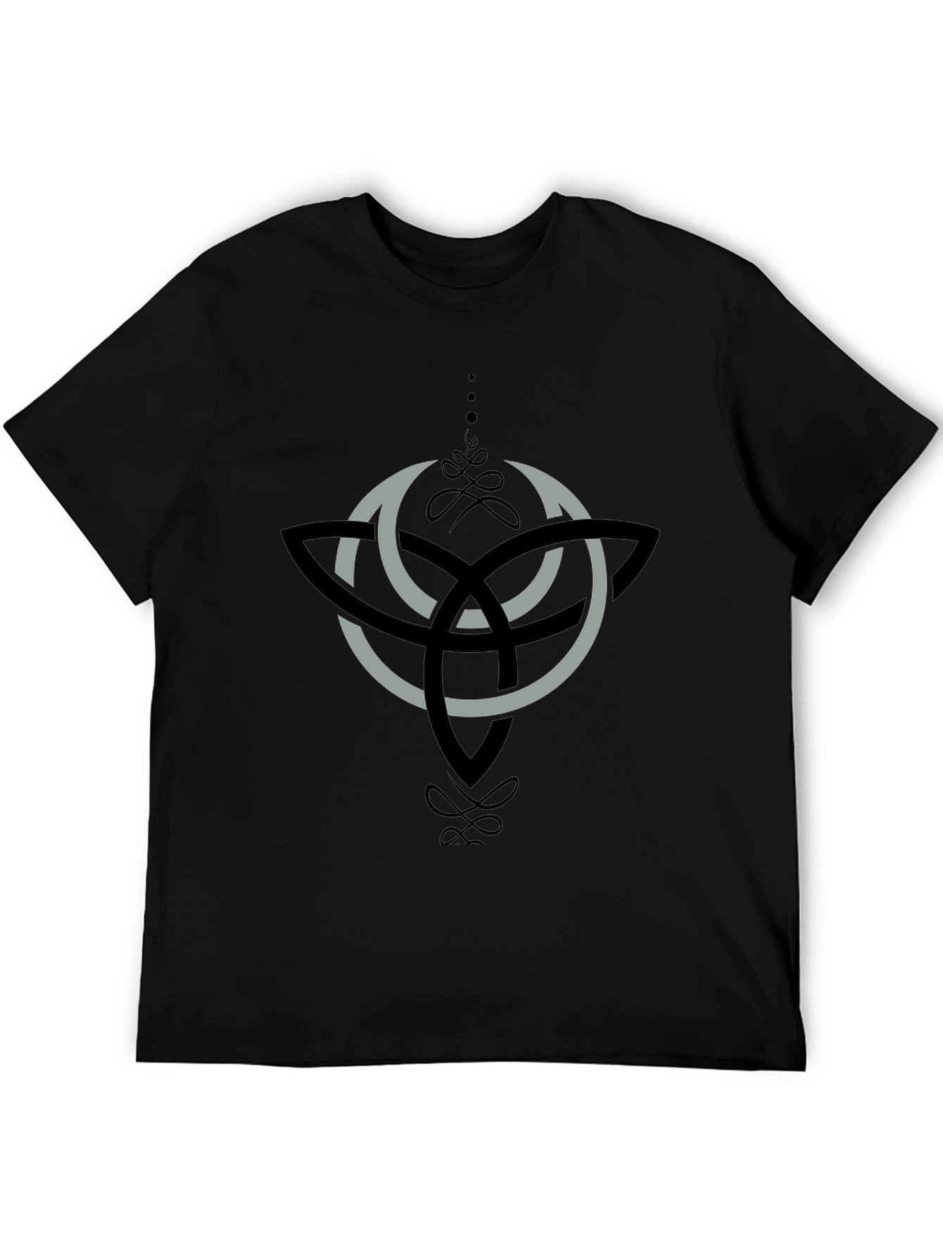 Celtic Knot Graphic T-Shirt - Black Cotton Blend