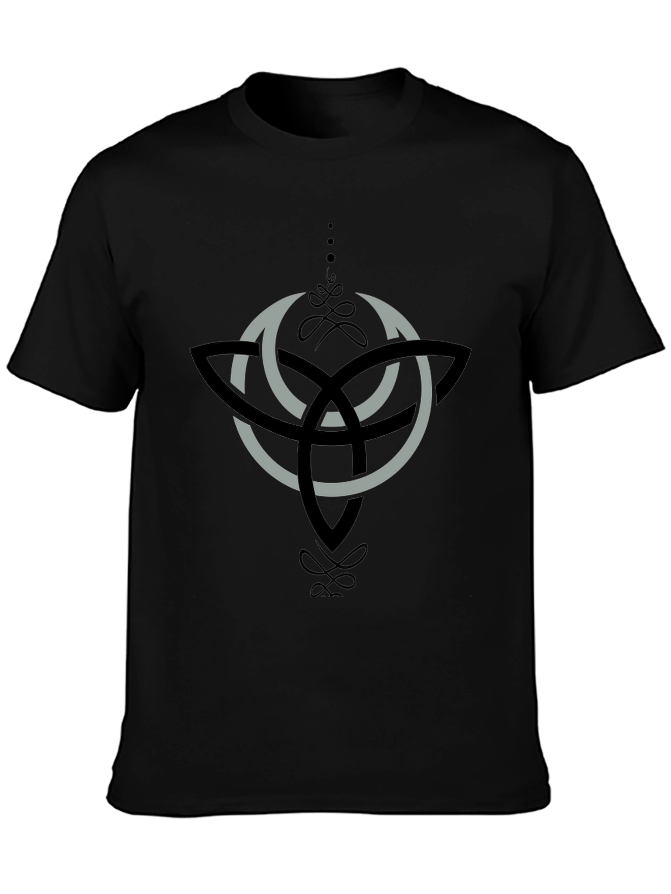 Celtic Knot Graphic T-Shirt - Black Cotton Blend