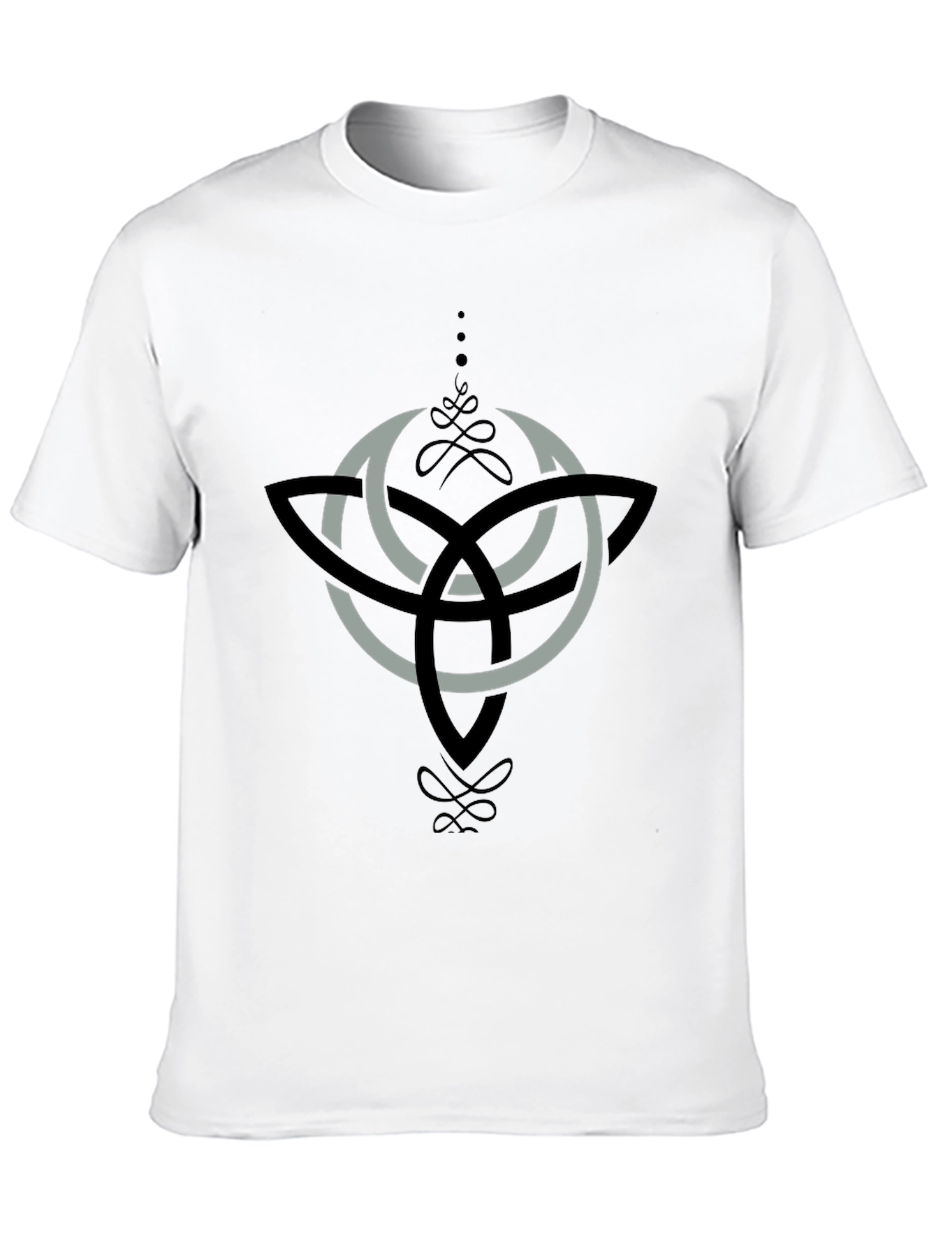 Celtic Knot Graphic T-Shirt - Black Cotton Blend