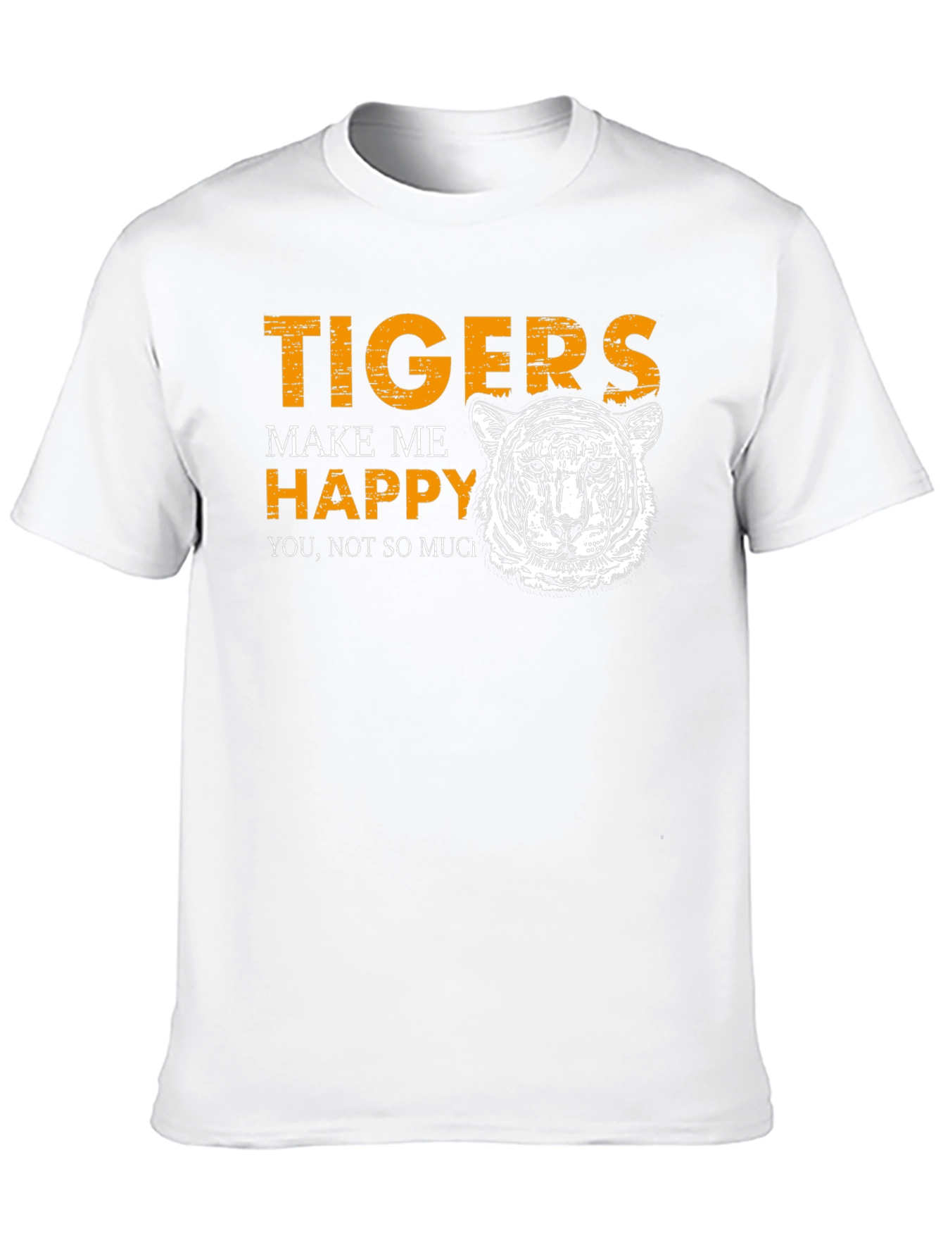 Tigers Make Me Happy Black Graphic Tee