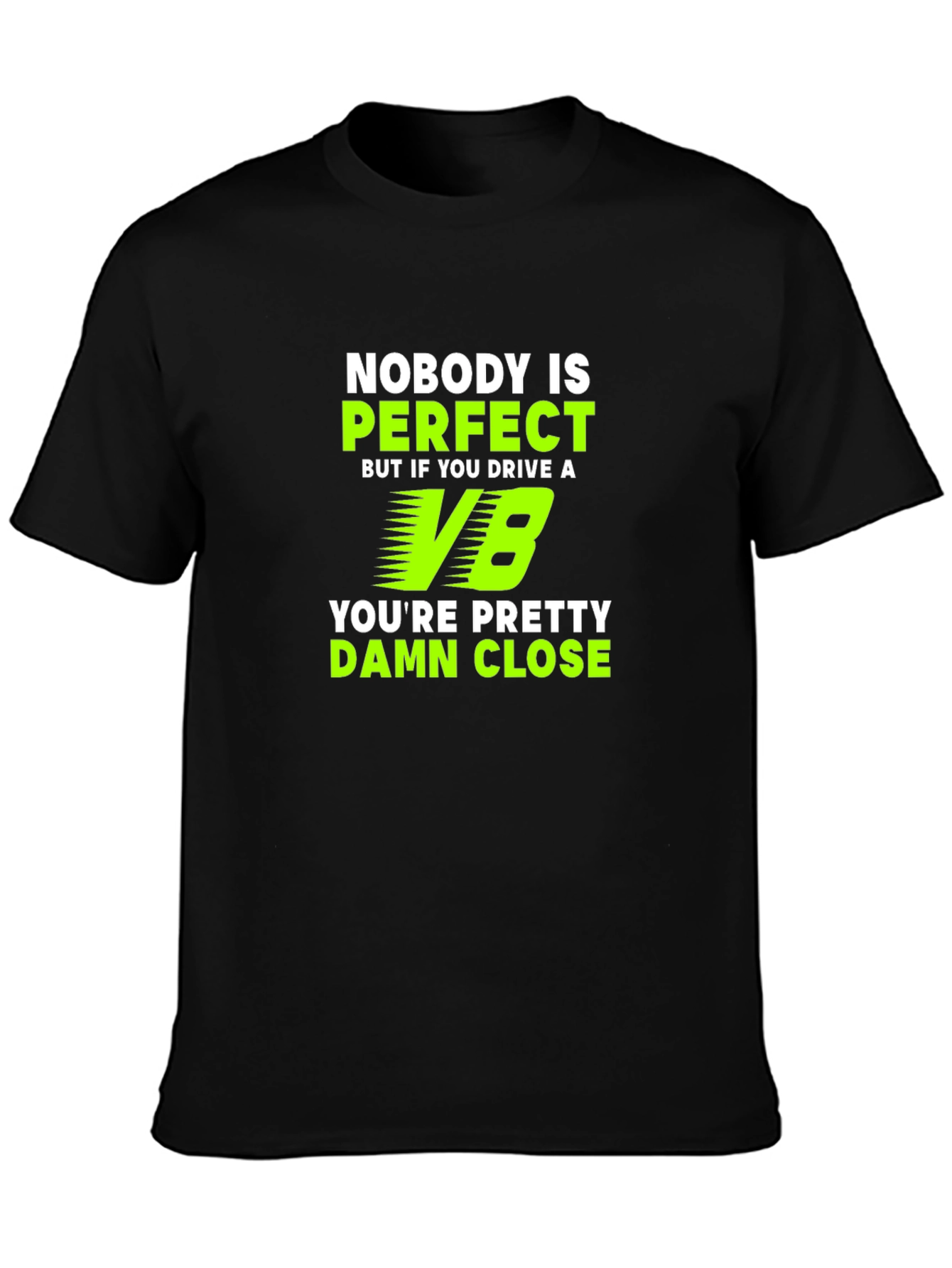 Nobody is Perfect V8 Car Lover T-Shirt