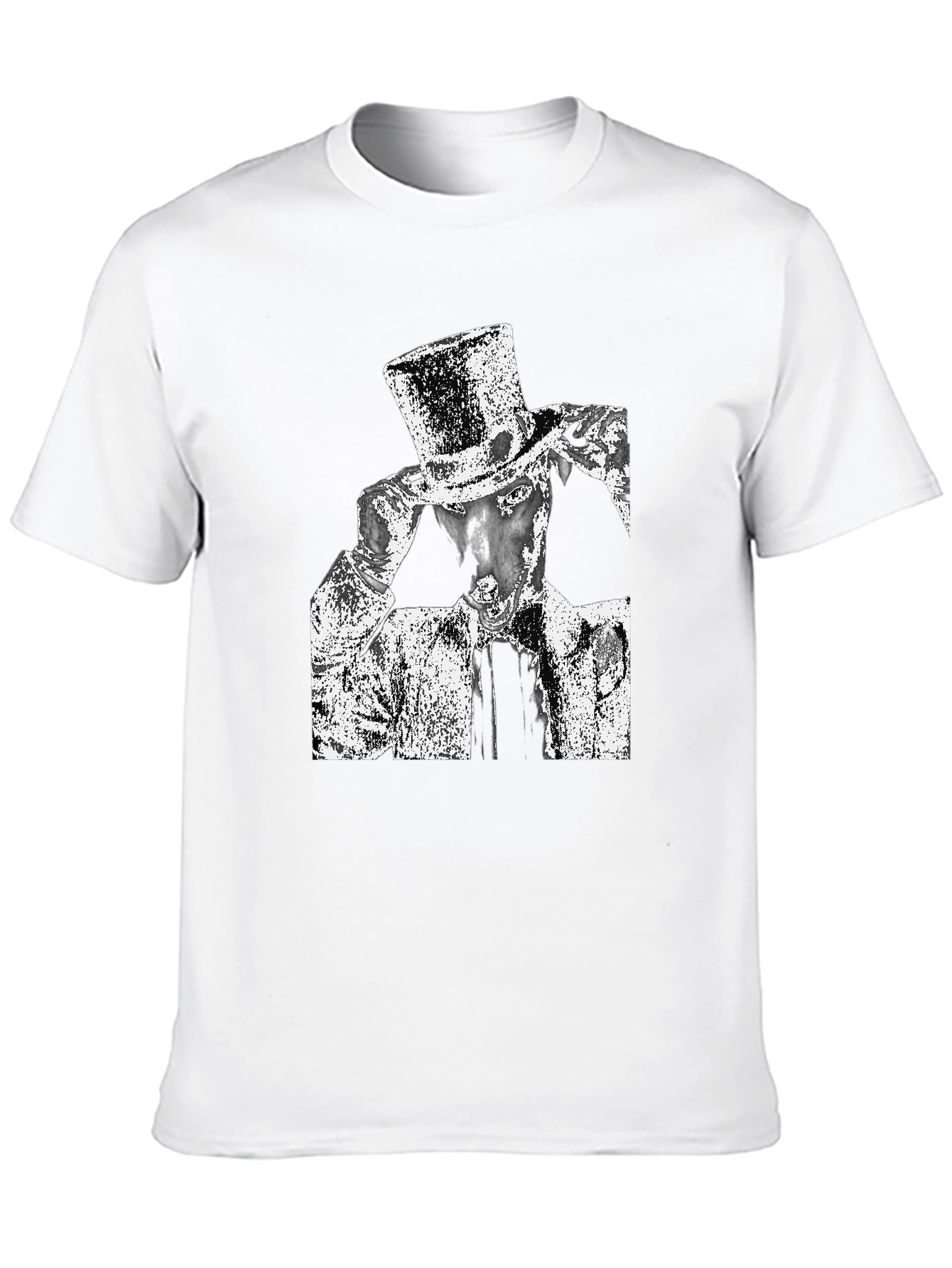 Top Hat Graphic T-Shirt - Sleek Black Tee