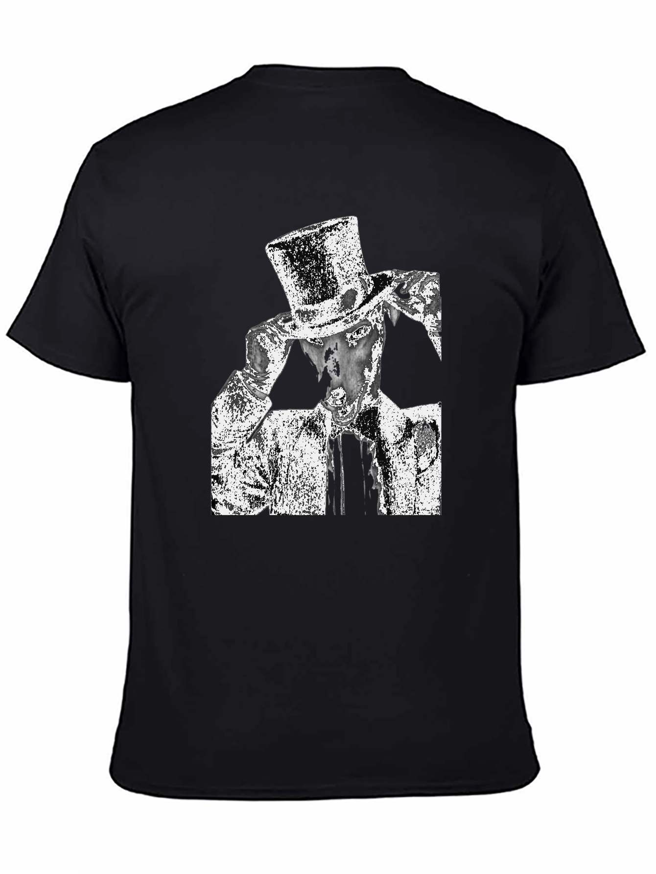 Top Hat Graphic T-Shirt - Sleek Black Tee