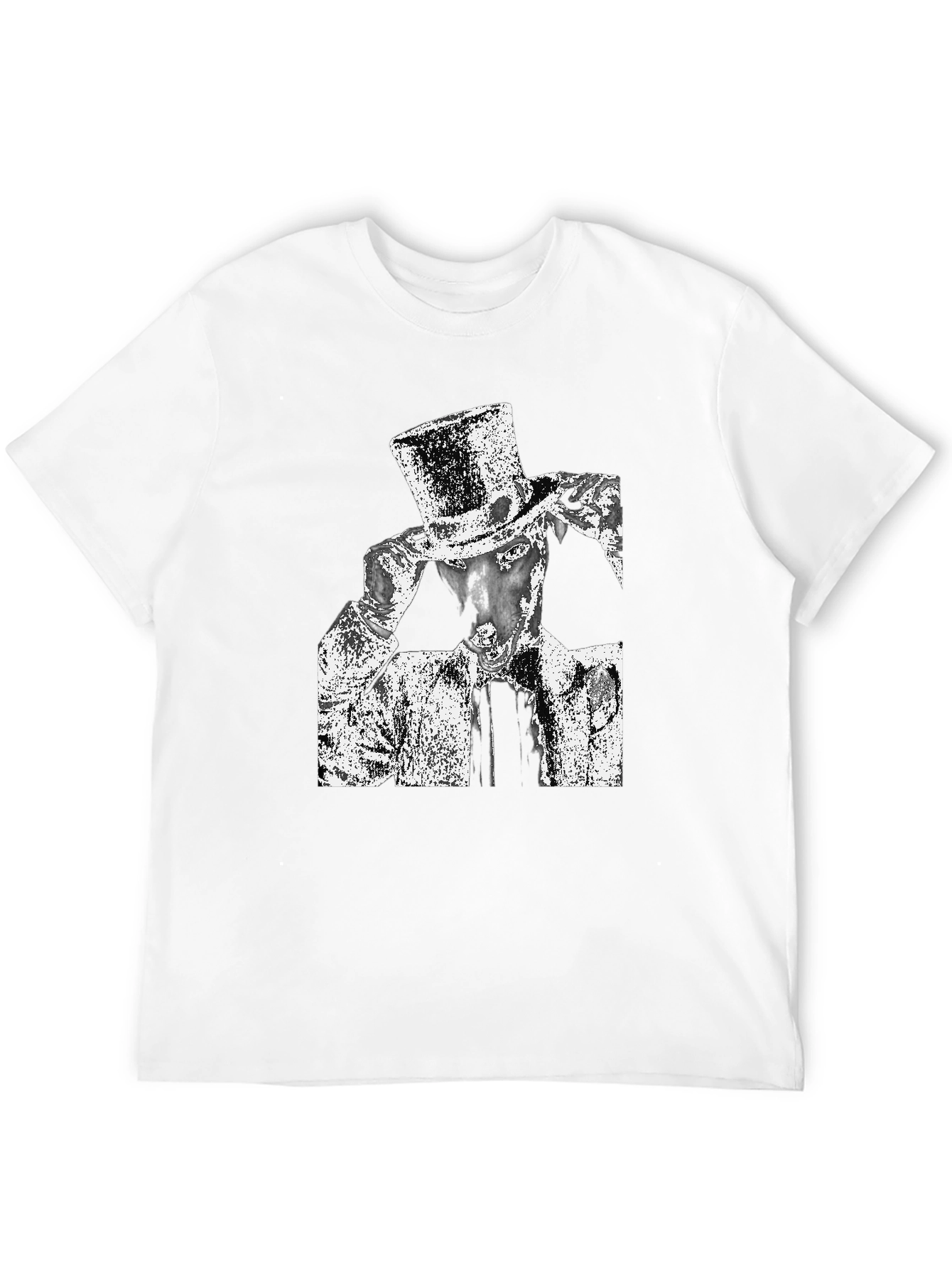Top Hat Graphic T-Shirt - Sleek Black Tee