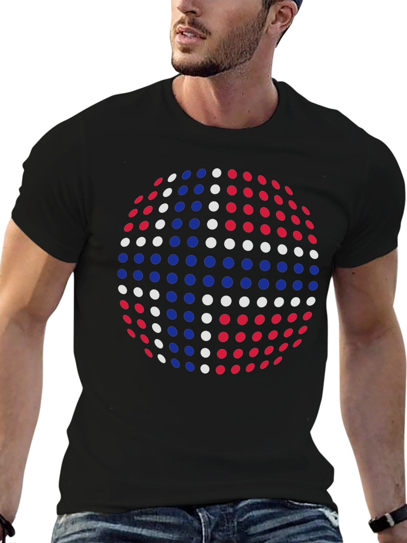 Retro Dot Sphere Graphic T-Shirt