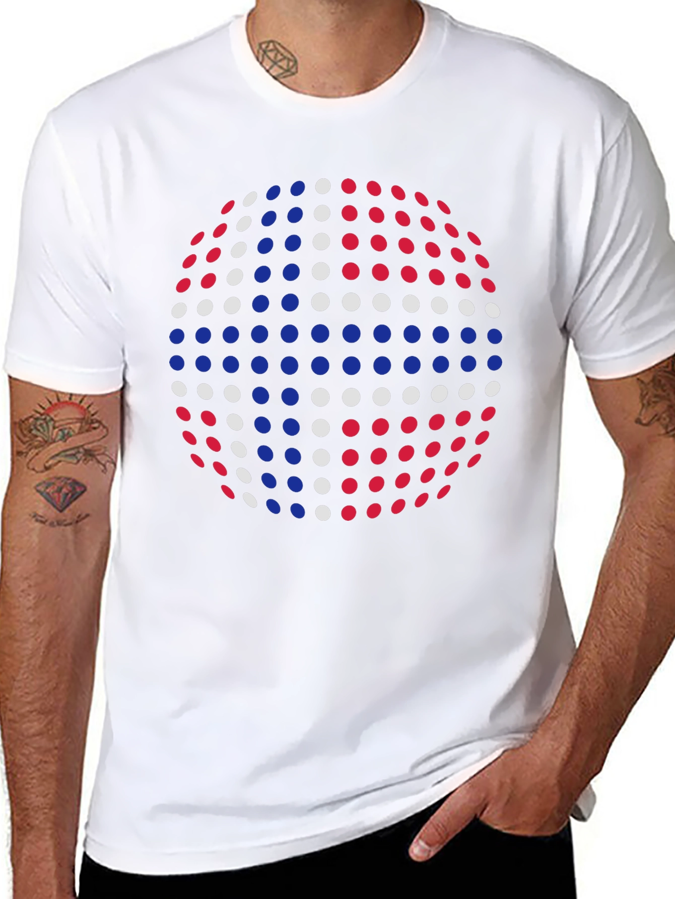 Retro Dot Sphere Graphic T-Shirt