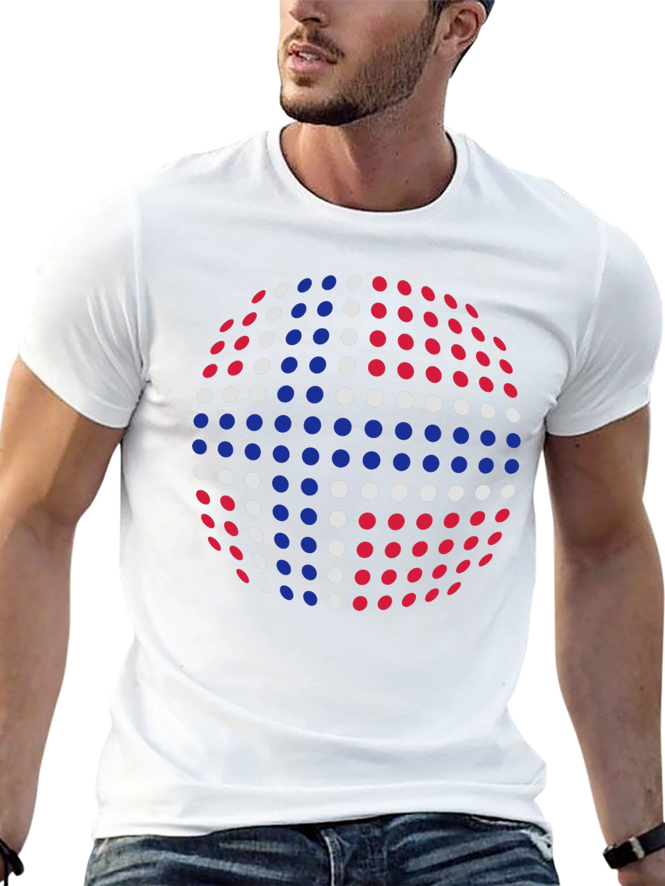 Retro Dot Sphere Graphic T-Shirt