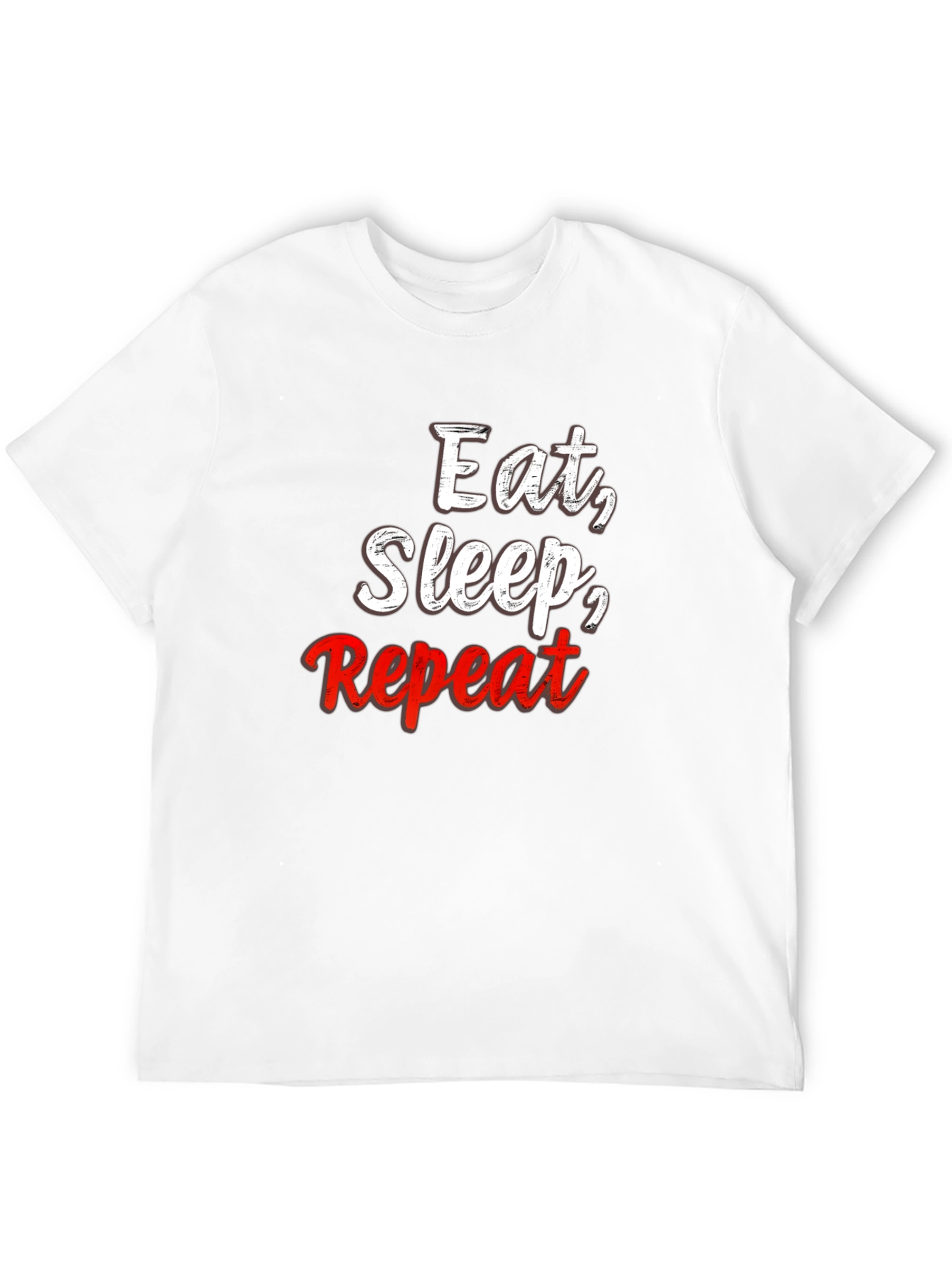 Eat Sleep Repeat Black Graphic Tee Shirt