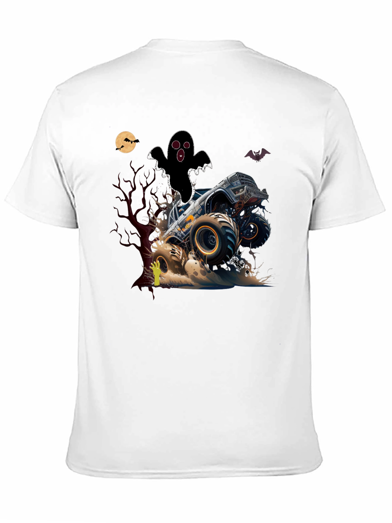 Halloween Monster Truck Ghost T-Shirt