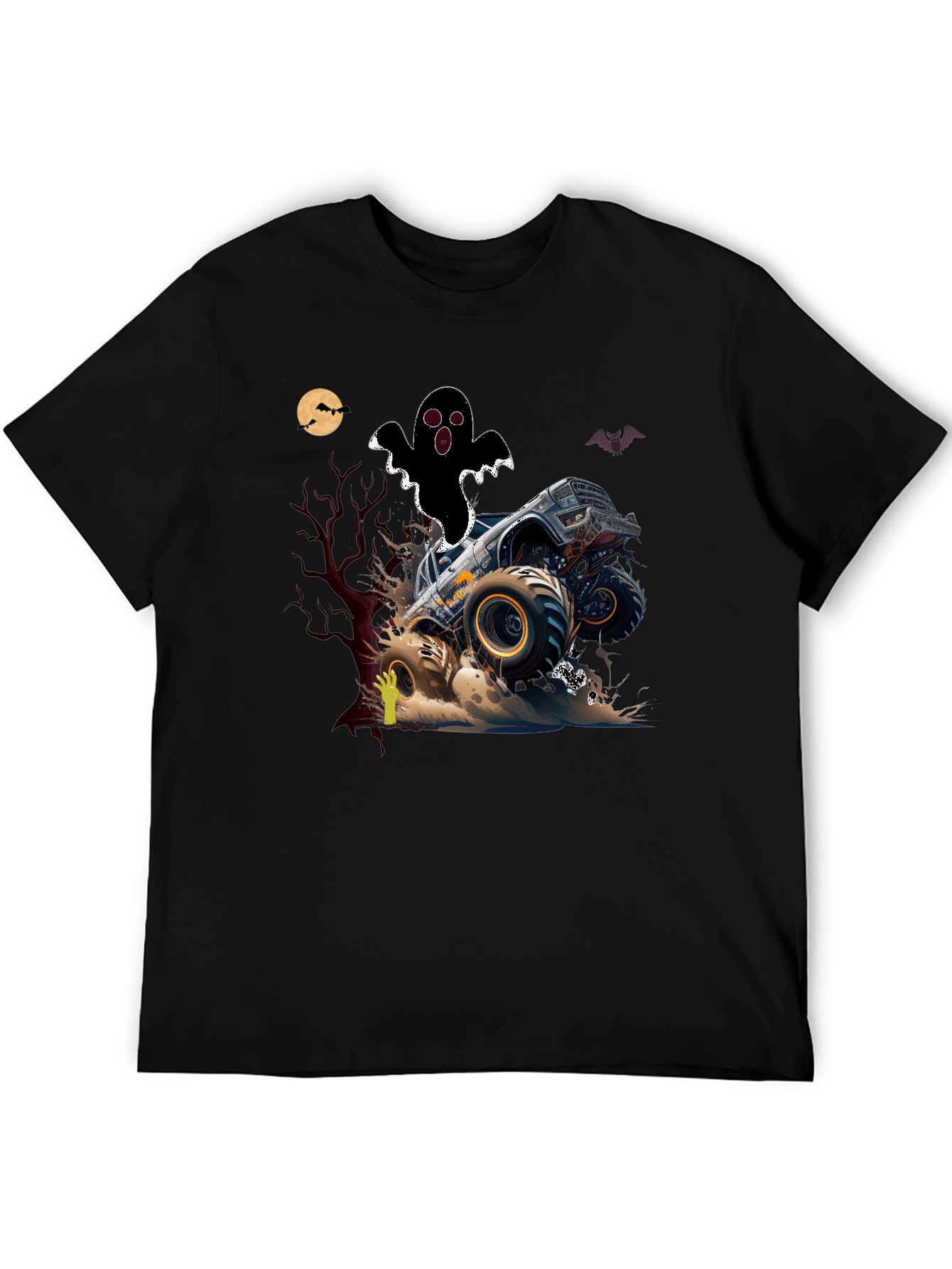 Halloween Monster Truck Ghost T-Shirt