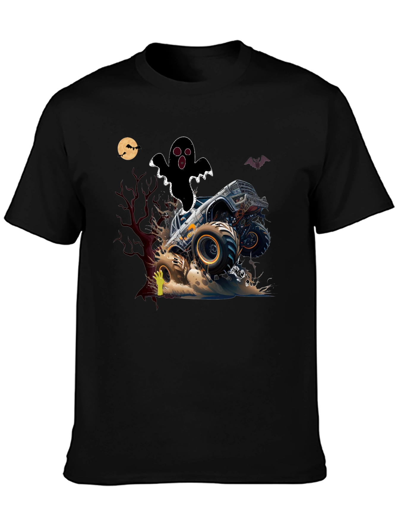 Halloween Monster Truck Ghost T-Shirt